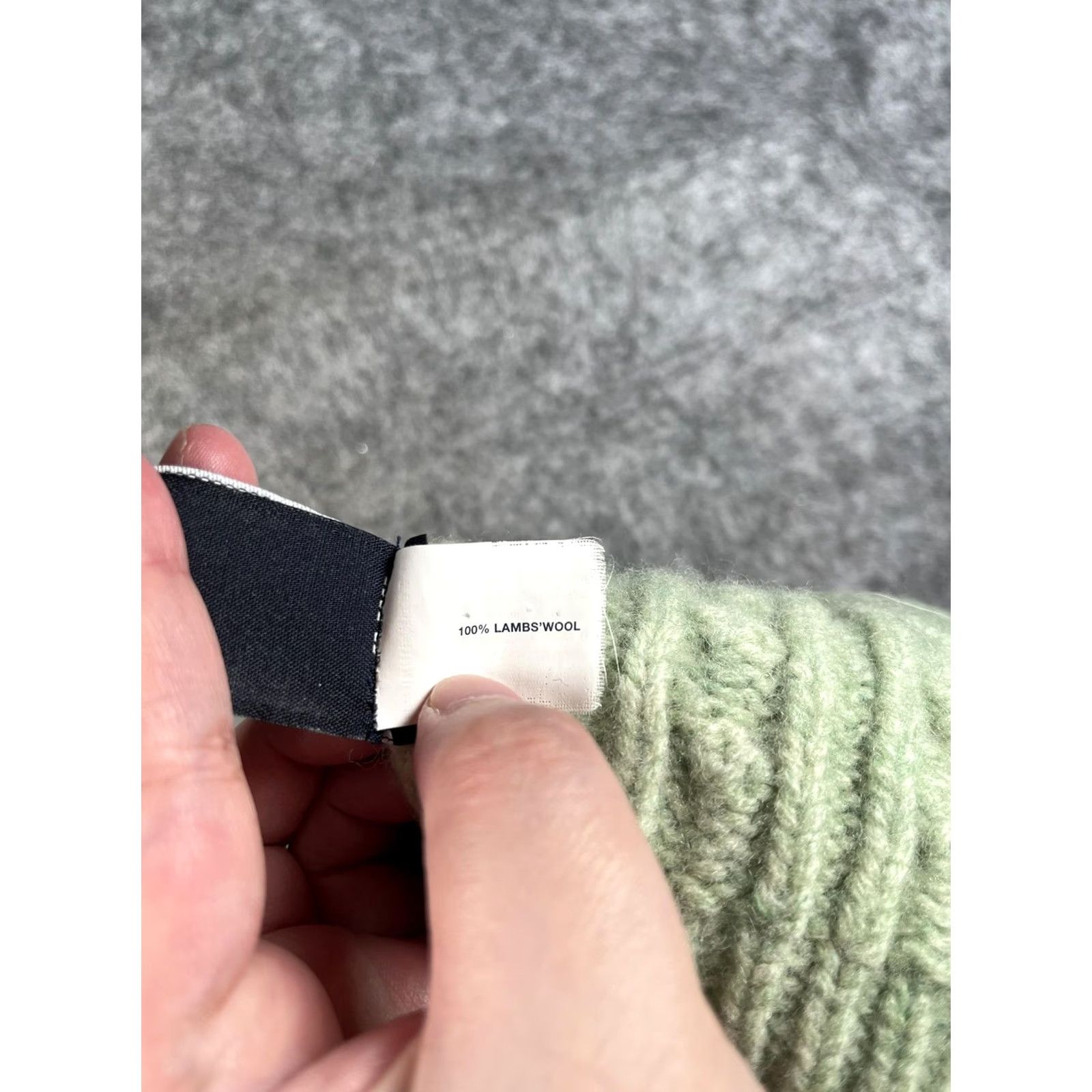 Gap VINTAGE Gap Hat Beanie Women Small Green Cable Knit Lambswool Stretch Winter Warm Size ONE SIZE - 7 Thumbnail