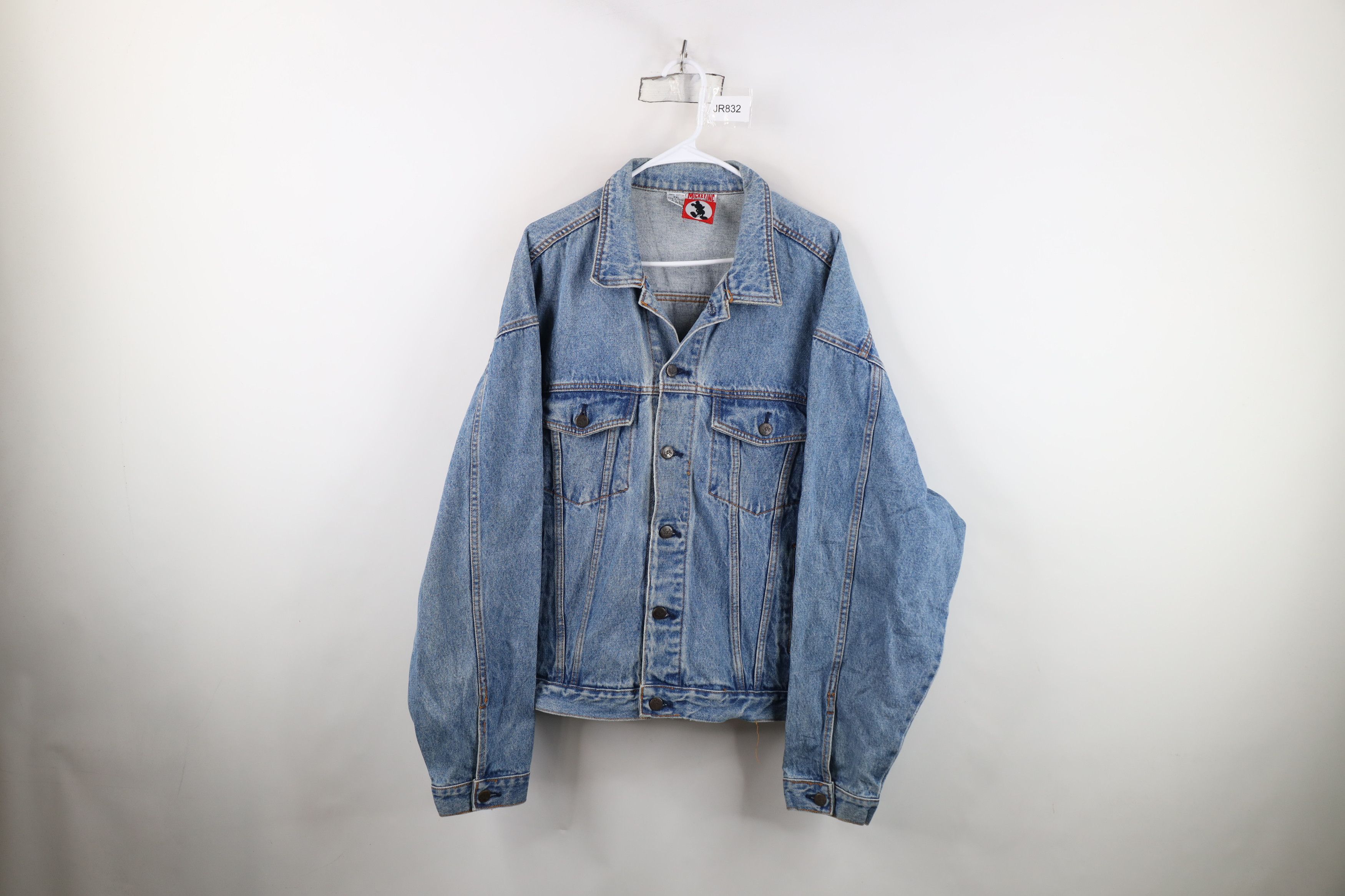 Disney Vintage 90s Disney Mickey Mouse Denim Jean Trucker Jacket Size US XXL / EU 58 / 5 - 2 Thumbnail