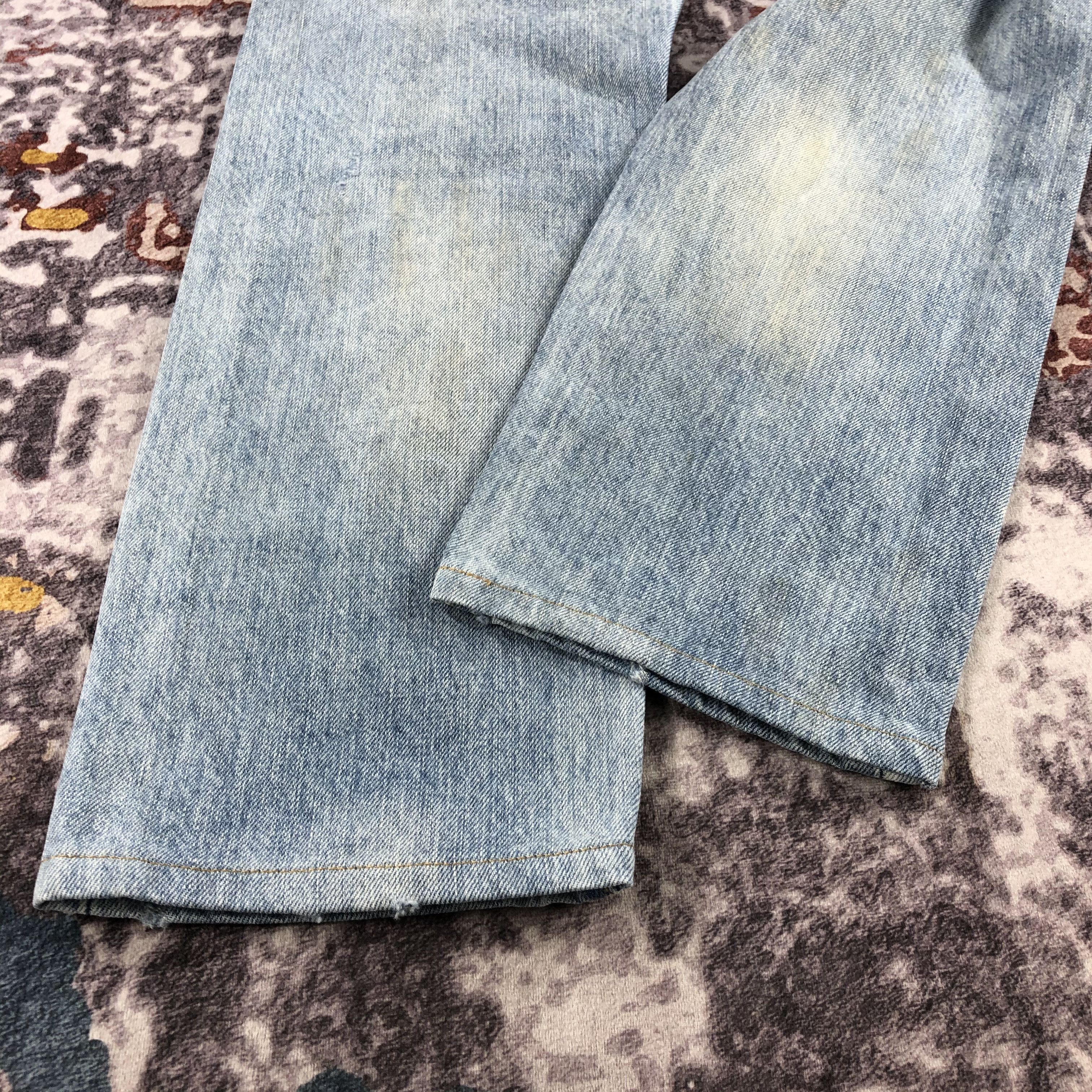 Levi's Vintage Blue Wash Distress Levis 501 Jeans-JM2550 Size US 32 / EU 48 - 4 Thumbnail