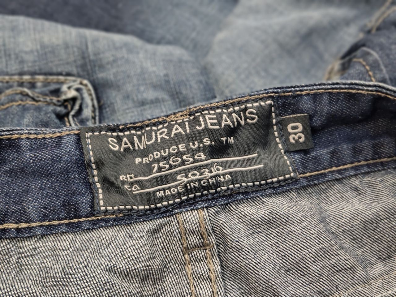Japanese Brand Vintage if six was nine Style Y2K Faded Denim Cargo Jeans Size US 31 - 17 Thumbnail