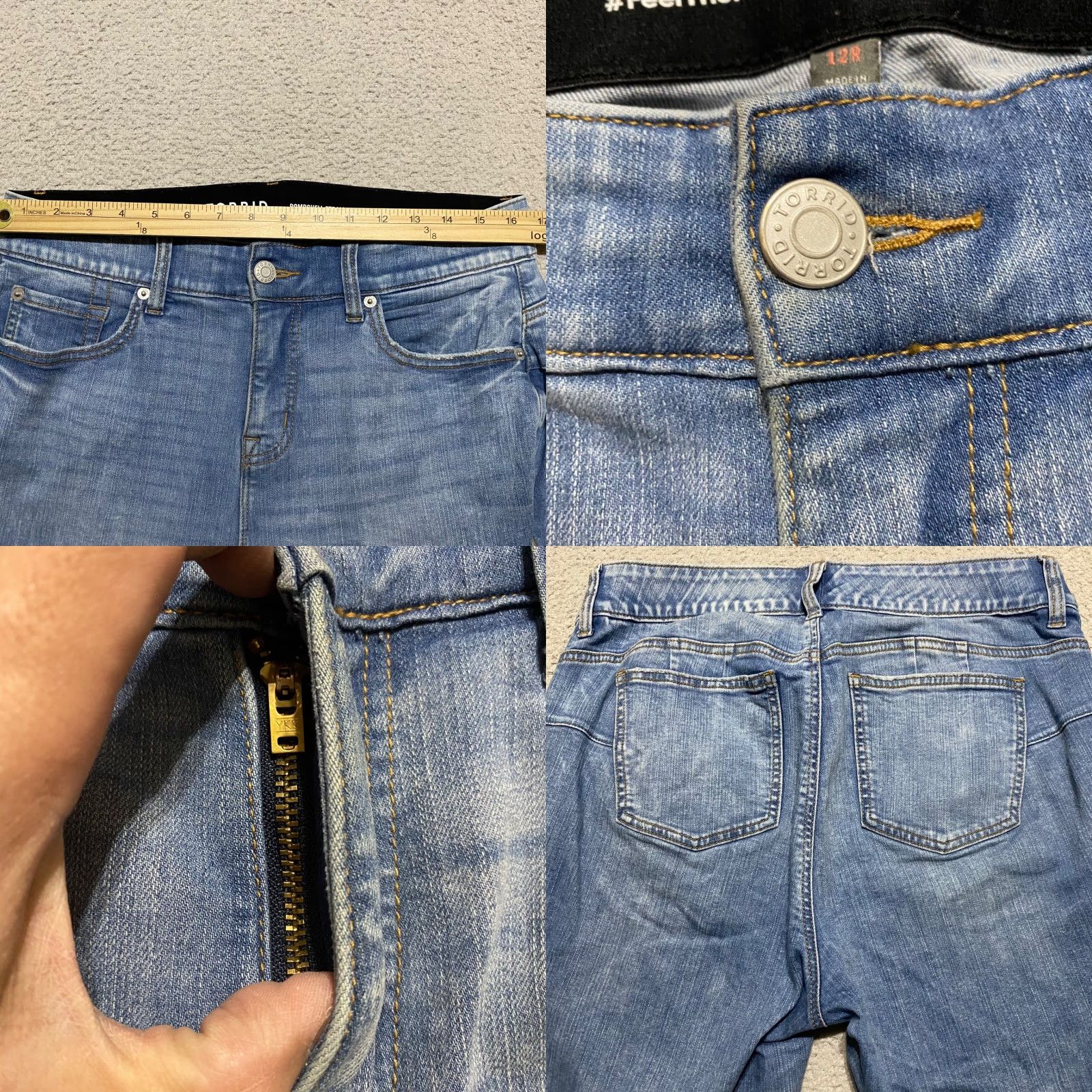 Torrid Torrid Jeans Blue Denim High Rise 5-Pocket 26 Regular Girls Size 12 Bombshell Skinny Straight Size 26" / US 2 / IT 38 - 8 Thumbnail