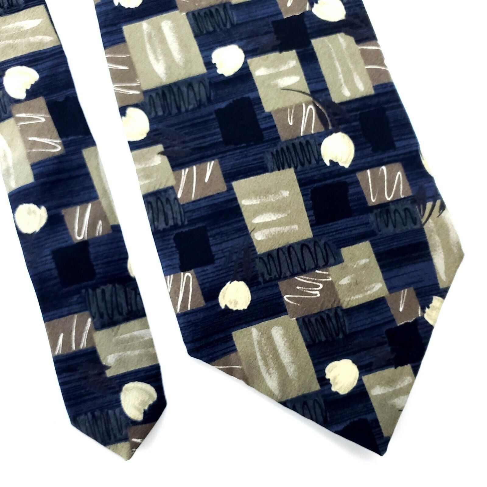 Henry Grethel Henry Grethel Blue Print Silk Tie Short Size ONE SIZE - 1 Thumbnail