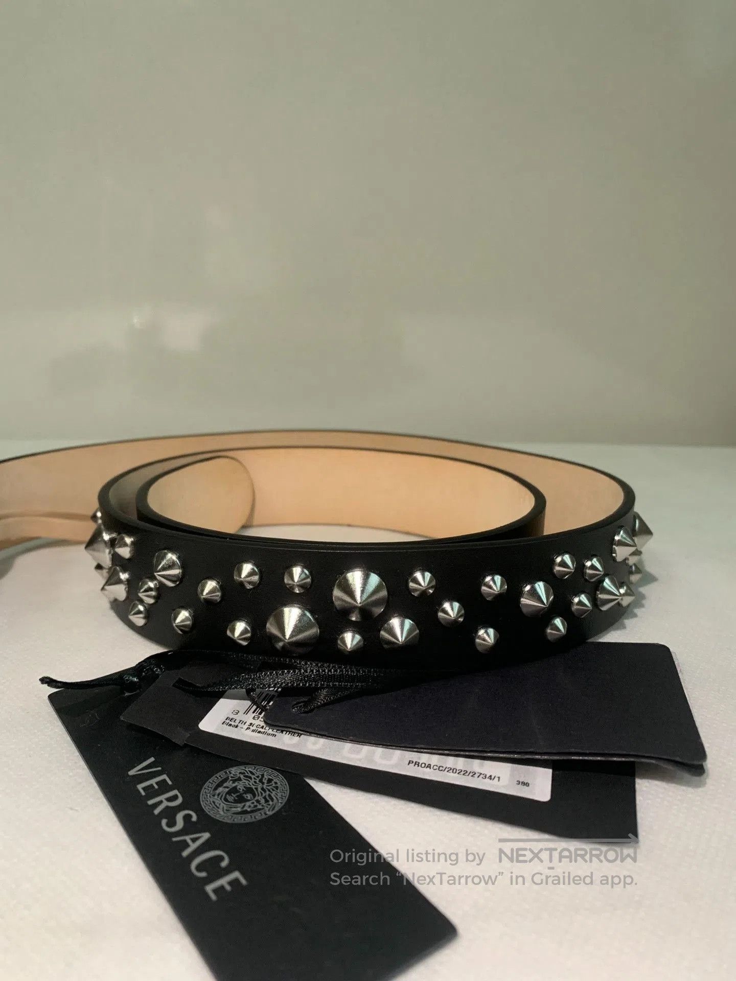 Versace Versace Unisex Belt Medusa Logo Rivet. Size ONE SIZE - 2 Thumbnail