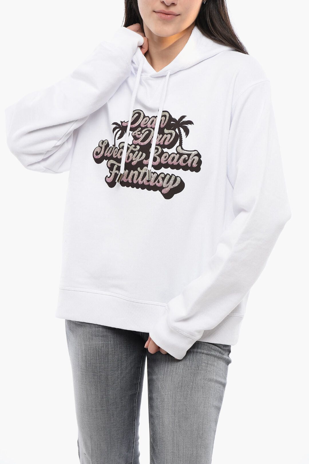 Dsquared2 Hoodie SWEATY BEACH with Glitter Print Size S / US 4 / IT 40 - 1 Thumbnail
