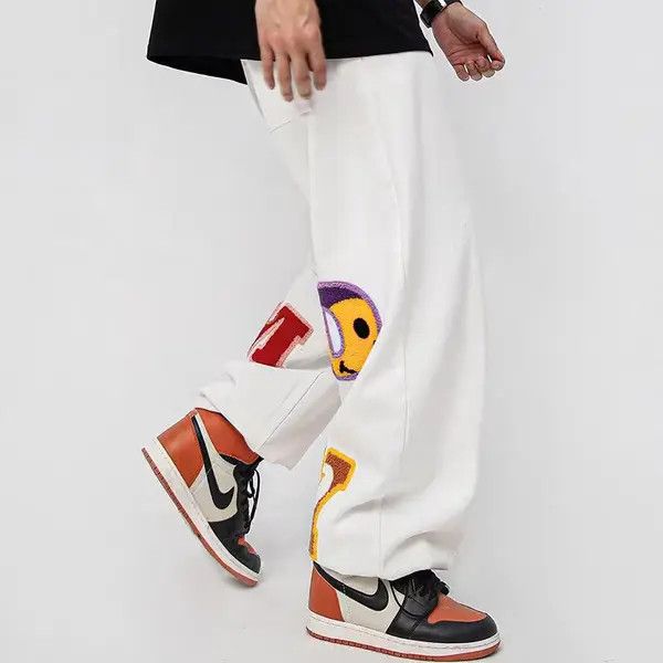 VIBE High street hip hop letter patch skateboard drawstring jeans Size US 34 / EU 50 - 2 Thumbnail