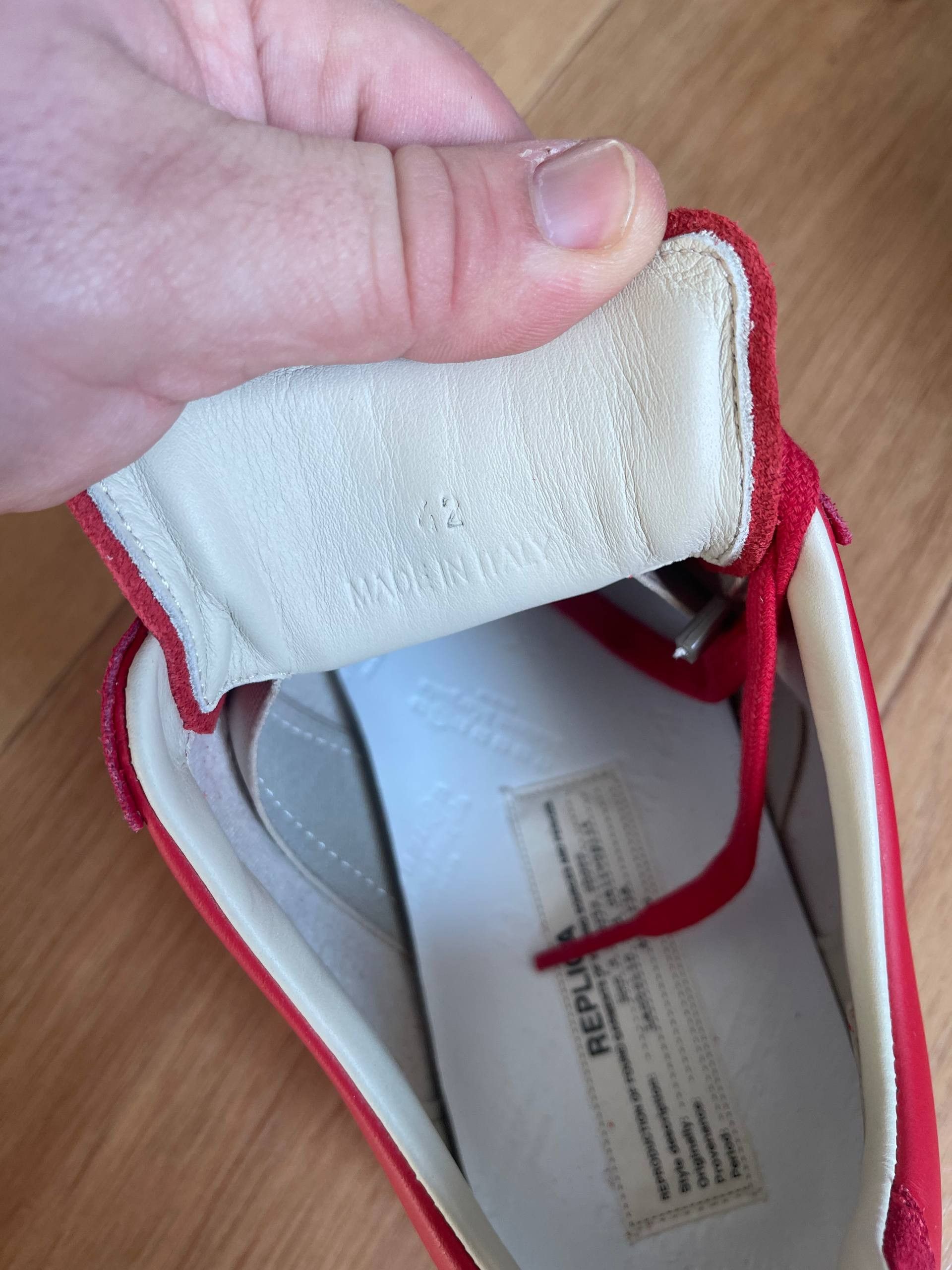 Maison Margiela Maison Martin Margiela MMM Low tTop Replica Red Sneaers Sz42 Size US 9 / EU 42 - 12 Thumbnail