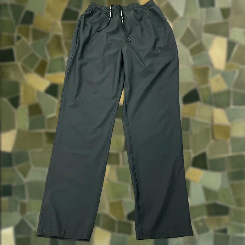 Vintage Cheetah Pants Mens Medium Black Athletic Joggers Track Conquer Anything Stretch Mens Size US 31 - 1 Thumbnail