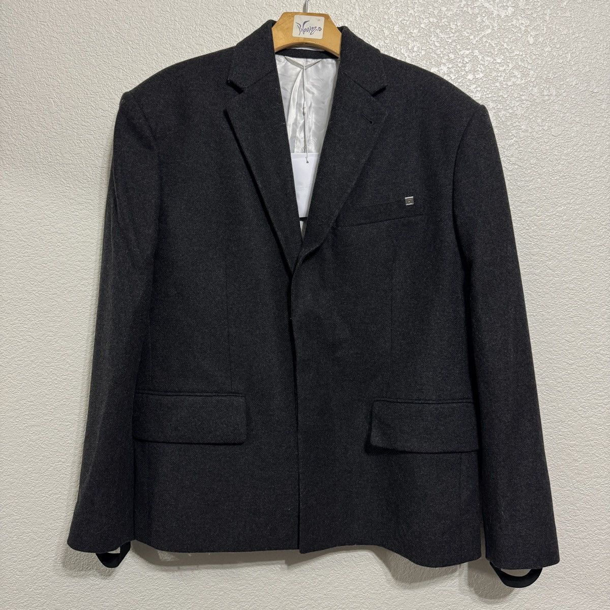 Helmut Lang NWT Helmut Lang Wool Charcoal Driver Blazer $795 Retail Size 46R - 1 Thumbnail