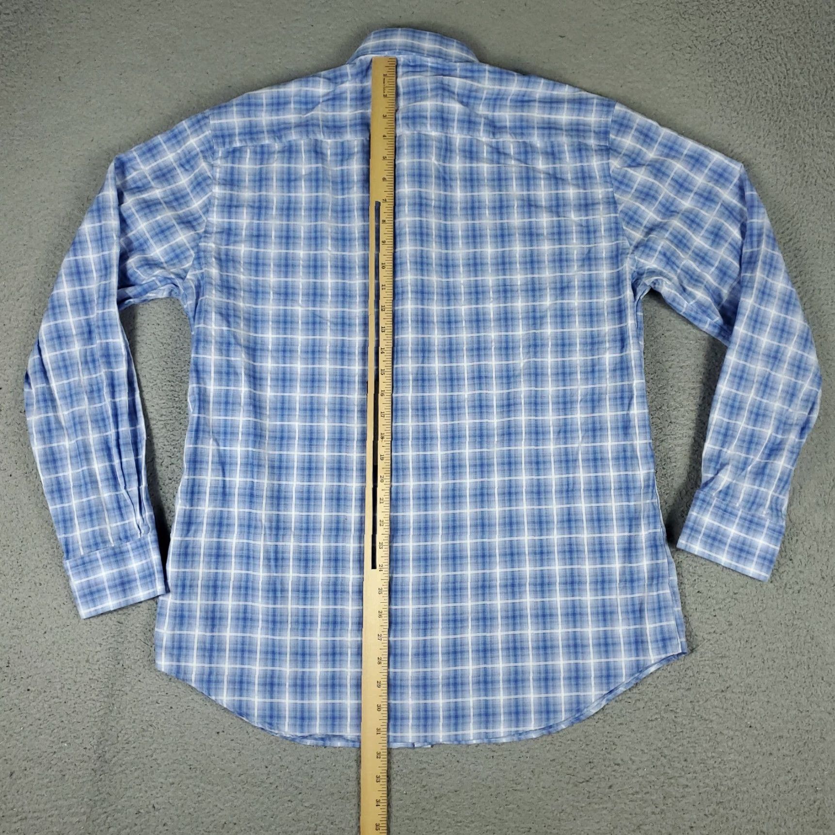 BUGATCHI Bugatchi Uomo Shirt Mens XL Blue Plaid Button-Up Long Sleeve Streetwear, Casual, Formal, Workwear Mens XL Blue Plaid Button-Up Shirt Size US XL / EU 56 / 4 - 3 Thumbnail