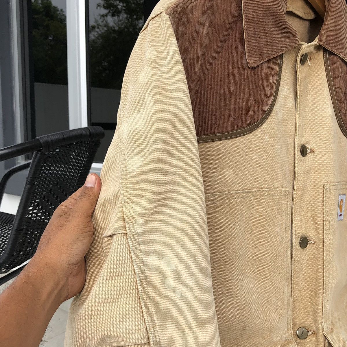 Carhartt VTG THRASHED Carhartt Canvas Hunting Jacket Pouch Corduroy Size US M / EU 48-50 / 2 - 12 Thumbnail