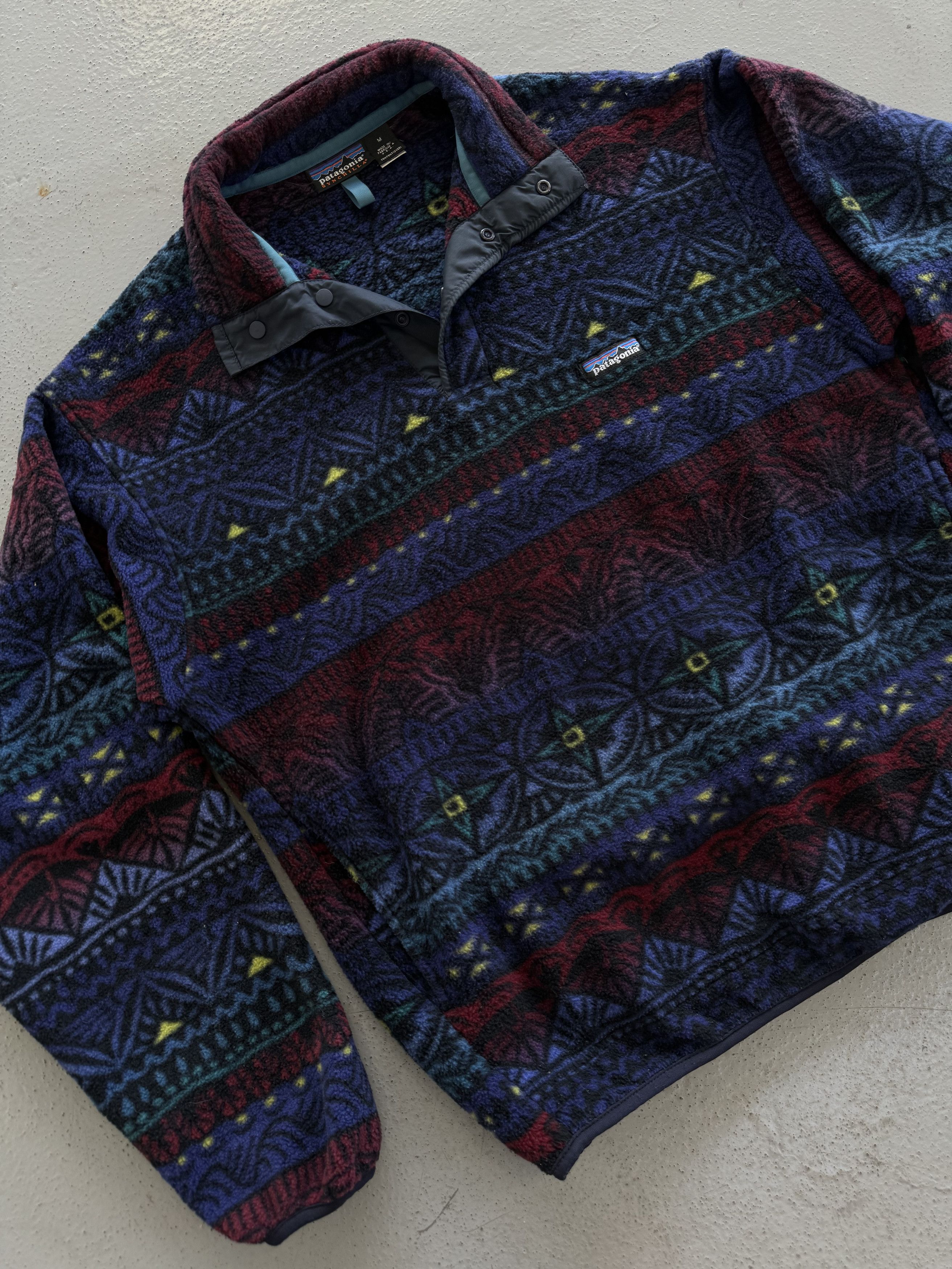 Patagonia PATAGONIA Fall 97 Synchilla Snap T Tradewinds Blueberry RARE Size US M / EU 48-50 / 2 - 1 Thumbnail