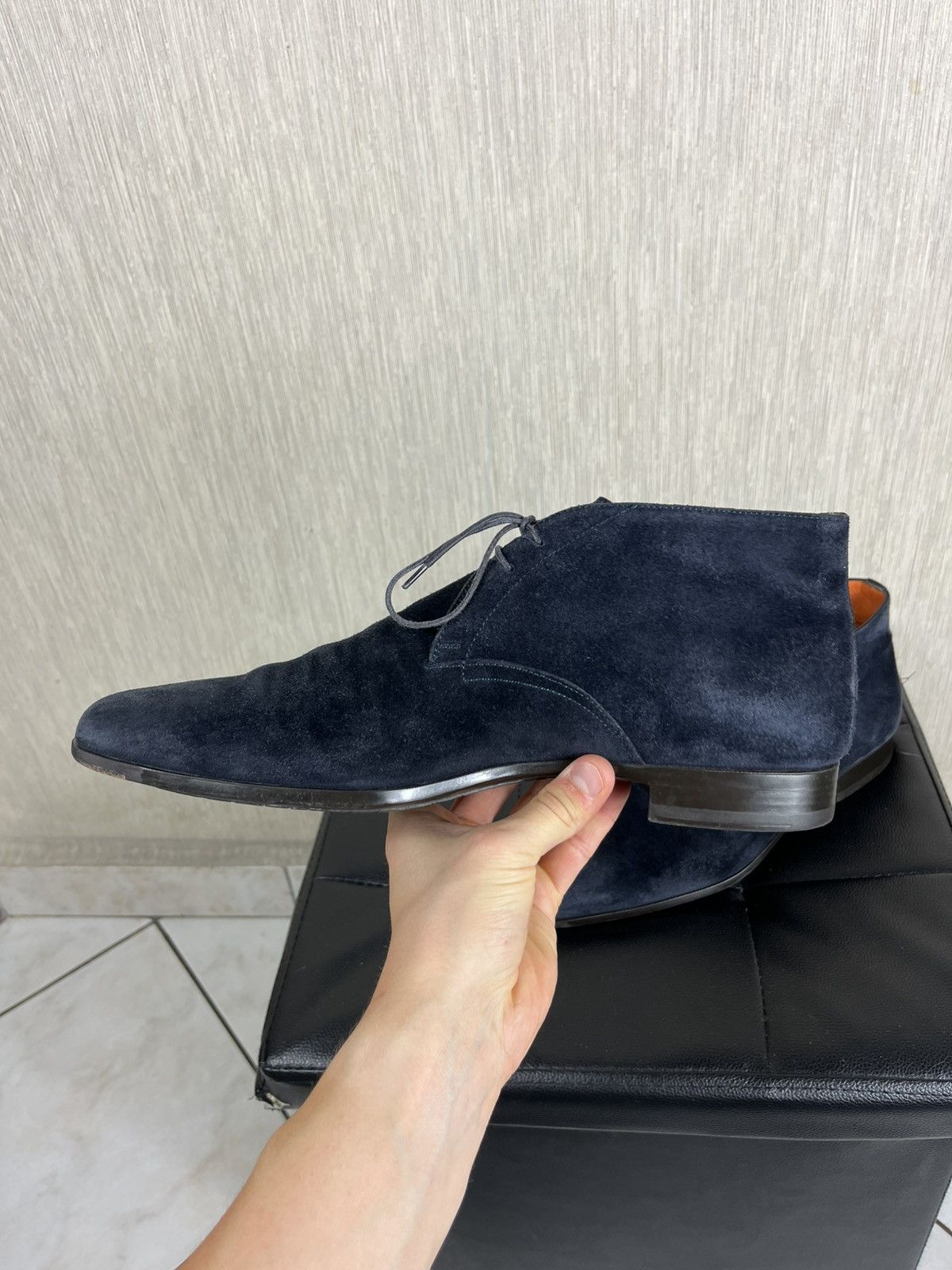 Santoni Santoni for Oger suede leather high top boots shoes handmade Size US 8.5 / EU 41-42 - 9 Thumbnail