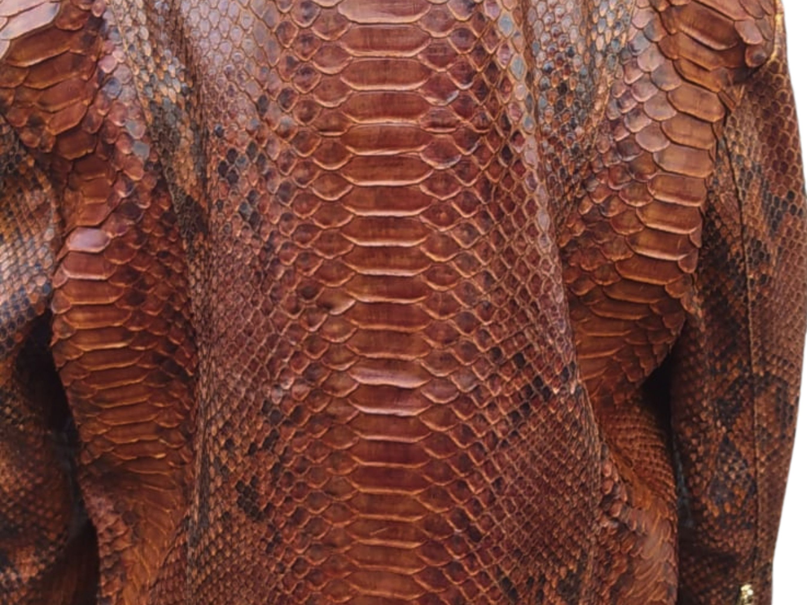 Handmade Brown Motorcycle Leather Jacket with King Scales Size US XXL / EU 58 / 5 - 5 Thumbnail