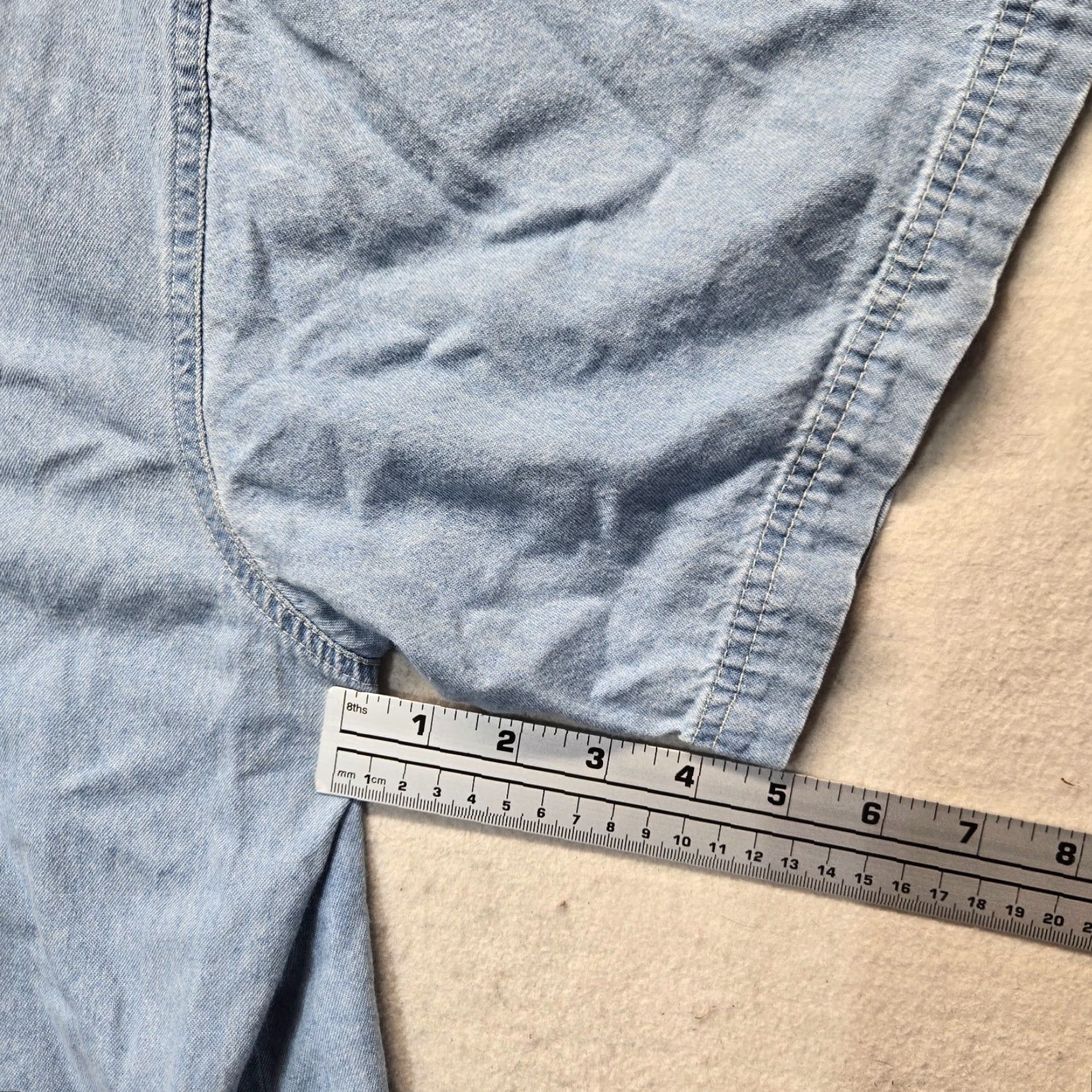 Faded Glory Faded Glory Denim Shirt Button-Up 2XL Men's Embroidered Republican Elephant Blue Denim Shirt 2XL Mens Size US XXL / EU 58 / 5 - 6 Thumbnail