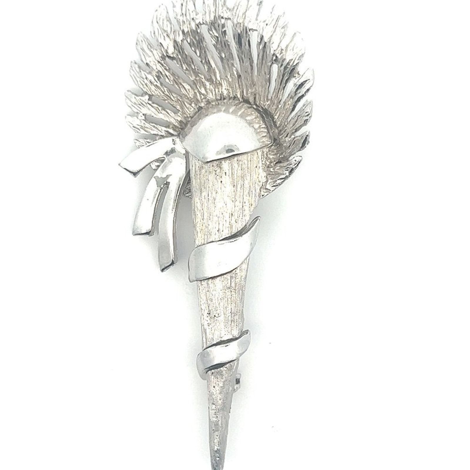 & Other Stories Vintage Signed Ledo Silver Brush Tone Brooch Pin Size ONE SIZE - 2 Thumbnail