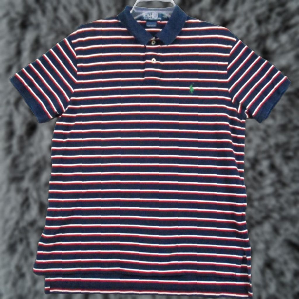 Polo Ralph Lauren Polo Ralph Lauren Shirt Large Men Custom Fit Short Sleeve Stripe Pony Size US L / EU 52-54 / 3 - 1 Thumbnail