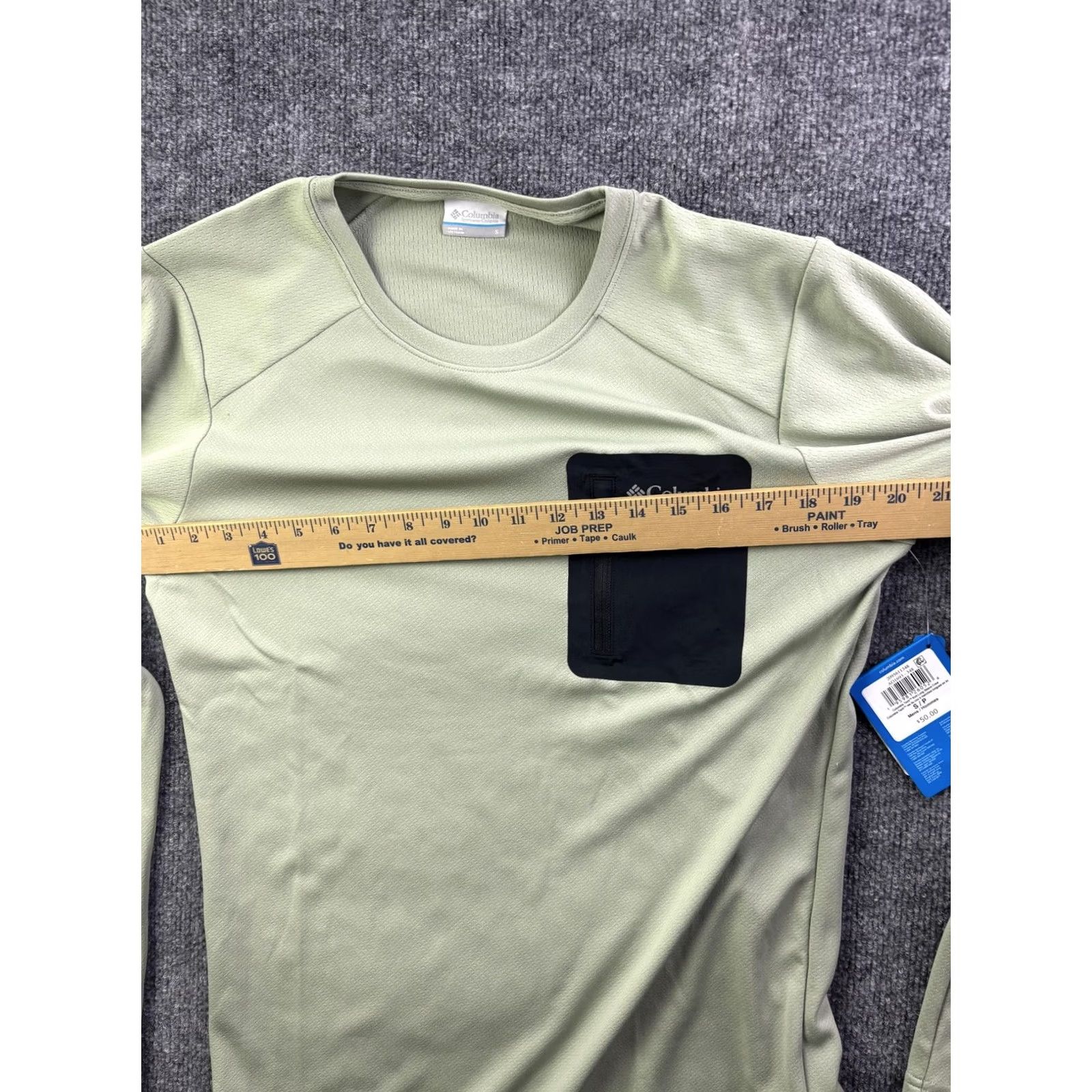 Vintage Columbia Omni-Wick Shirt Mens S Green Long Sleeve Zip Chest Pocket Performance Top Size US S / EU 44-46 / 1 - 4 Thumbnail