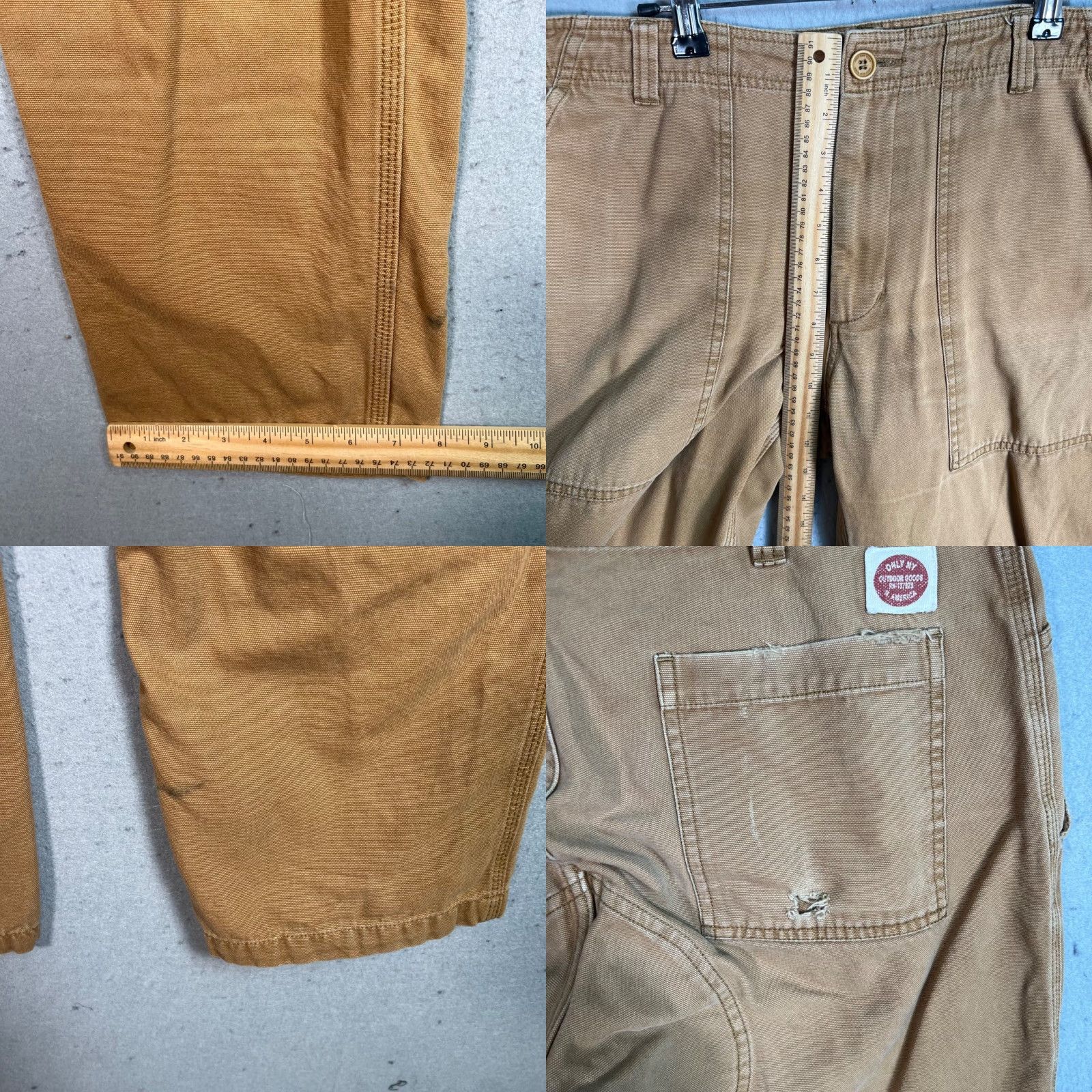 Only NY Only NY Khaki Canvas Utility Workwear Pants Relaxed Mens Size 34 Size US 34 / EU 50 - 8 Thumbnail