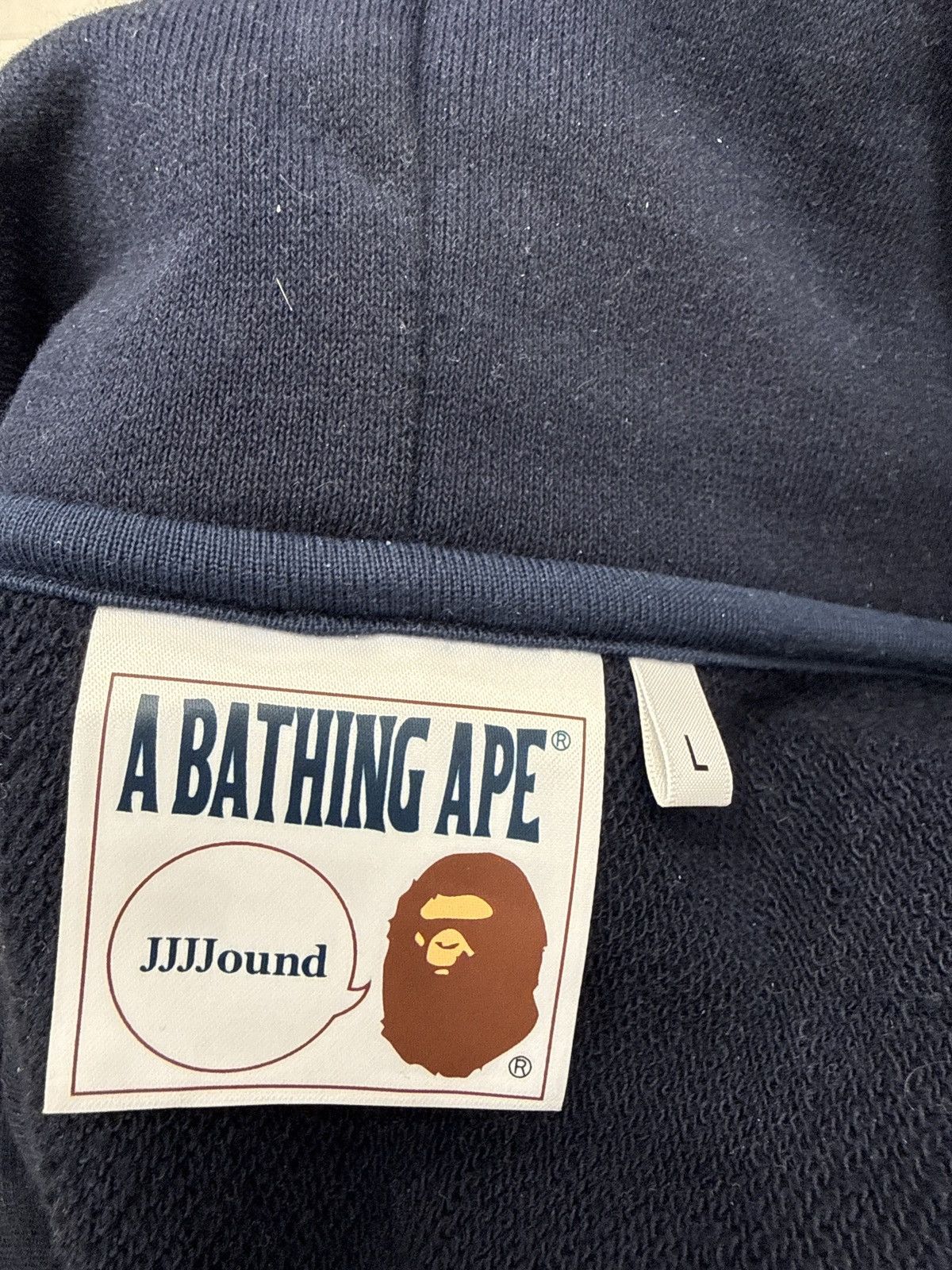 Bape × JJJJound Bape JJJJound Hoodie Navy Size US L / EU 52-54 / 3 - 4 Thumbnail