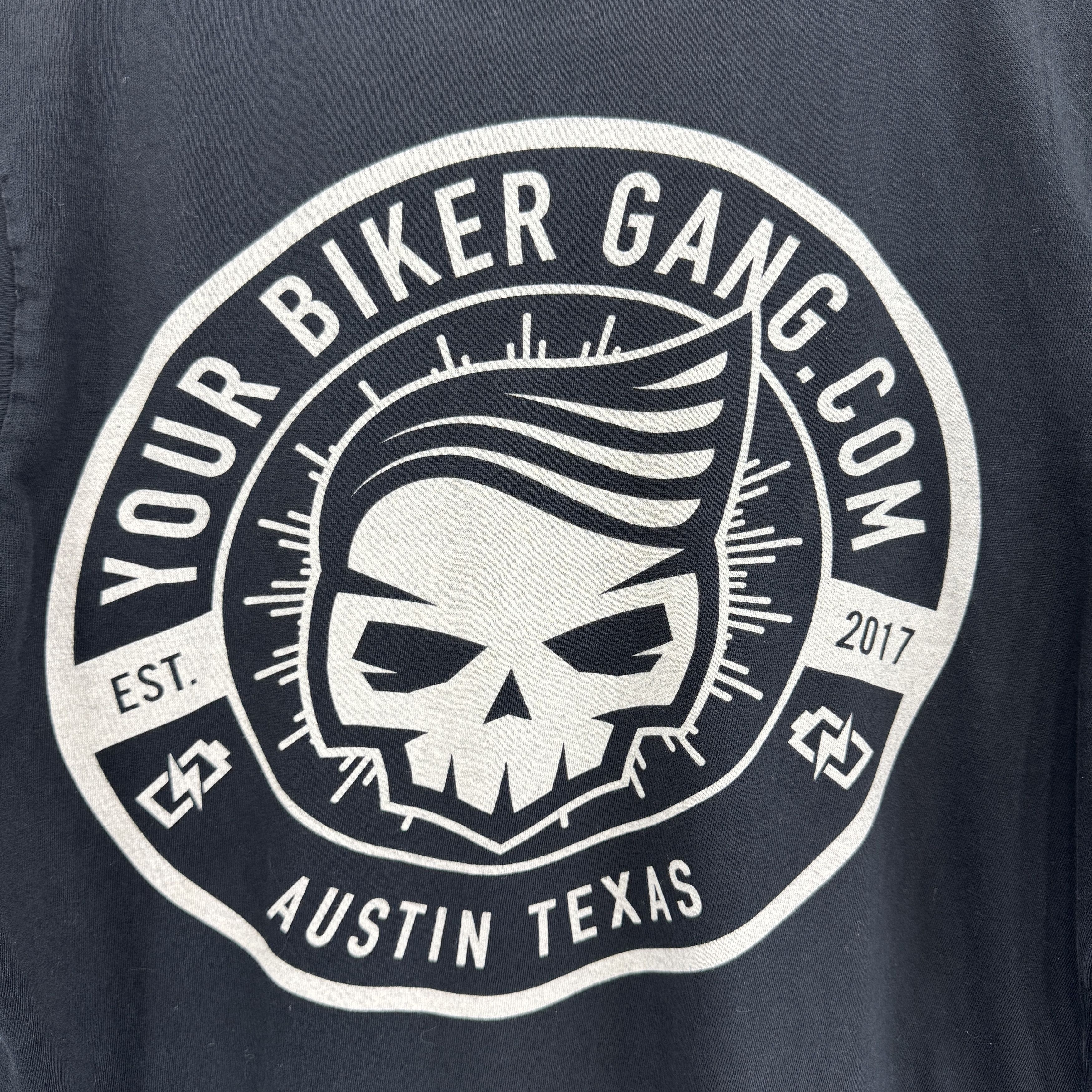 Vintage Rare Skull Logo Your Biker Gang Tshirt Size US M / EU 48-50 / 2 - 5 Thumbnail