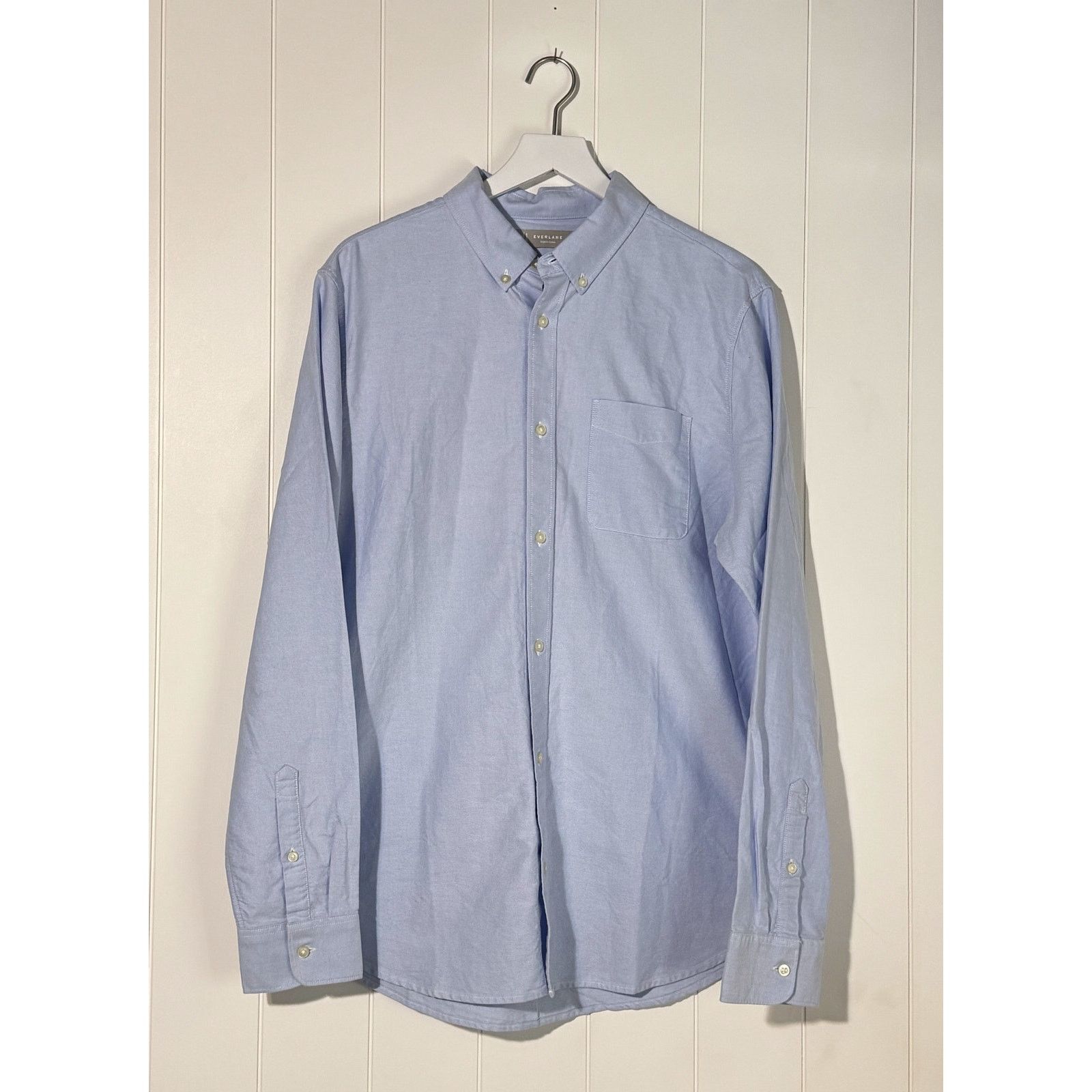 Everlane Everlane Classic Oxford Shirt Organic Blue Large Tall Size US L / EU 52-54 / 3 - 2 Thumbnail