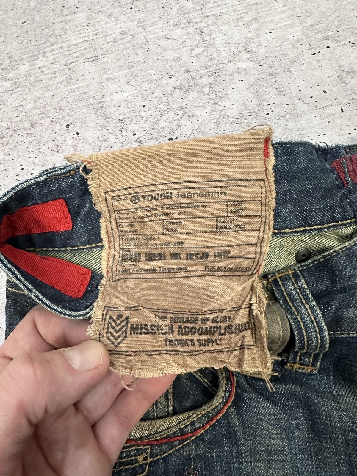 Other TOUGH Jeansmith Denim Pants Y2K Grunge Cyberpunk Techwear Size US 36 / EU 52 - 11 Thumbnail