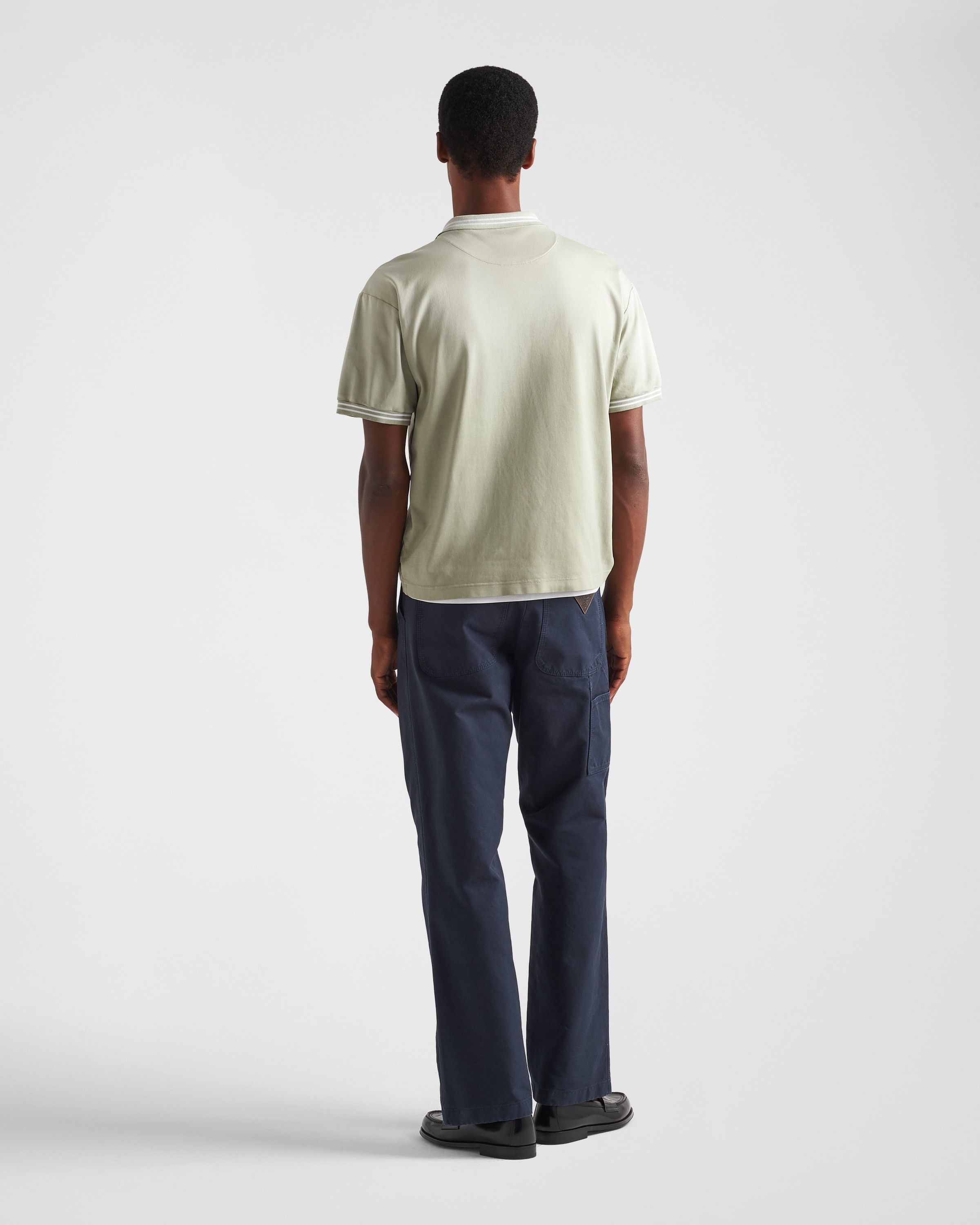 Prada o1bcso1str1025 Cotton Polo Shirt in Green Size US L / EU 52-54 / 3 - 5 Thumbnail