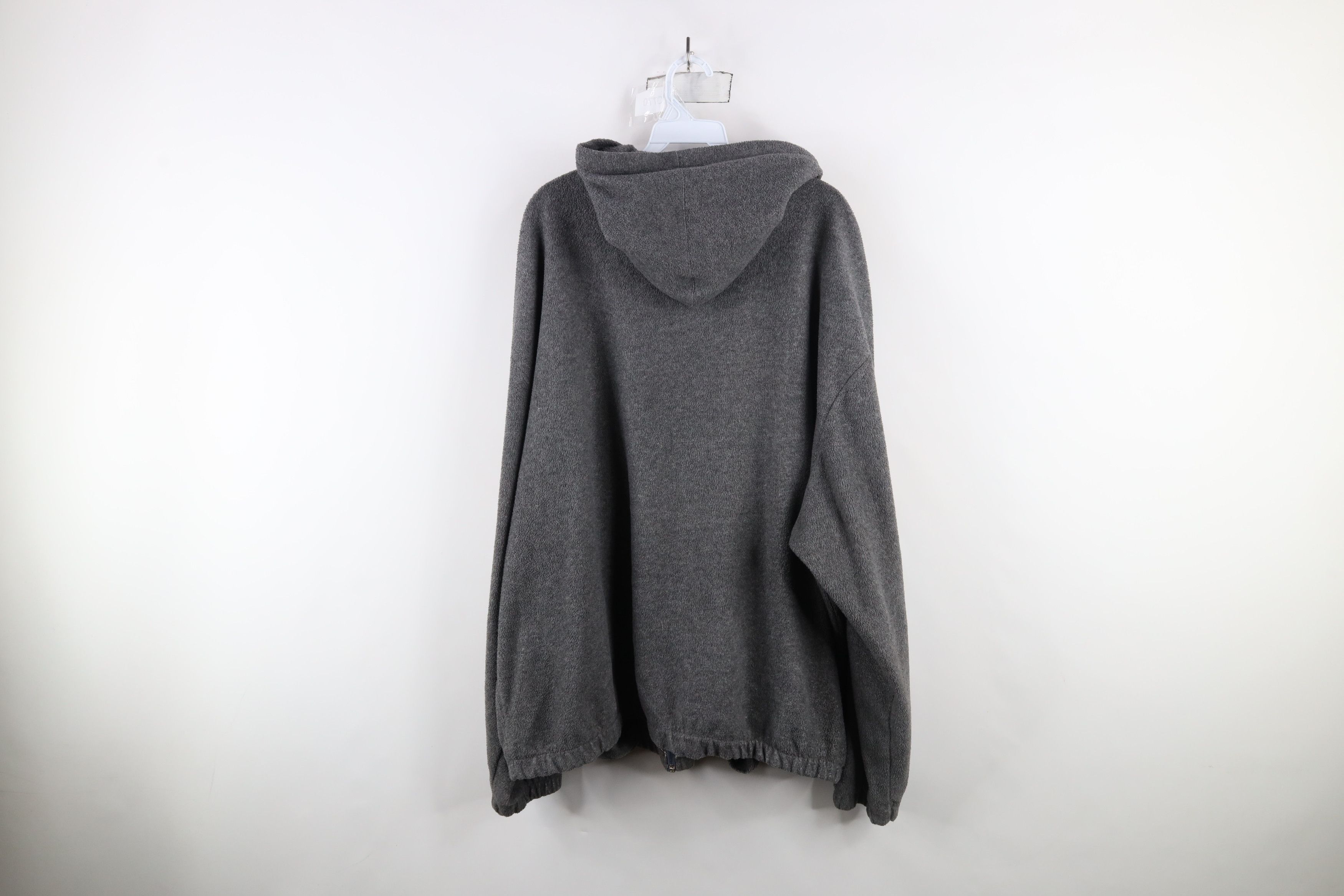 Vintage Vintage 90s Streetwear Blank Fleece Full Zip Hoodie Gray Size US XXL / EU 58 / 5 - 10 Thumbnail