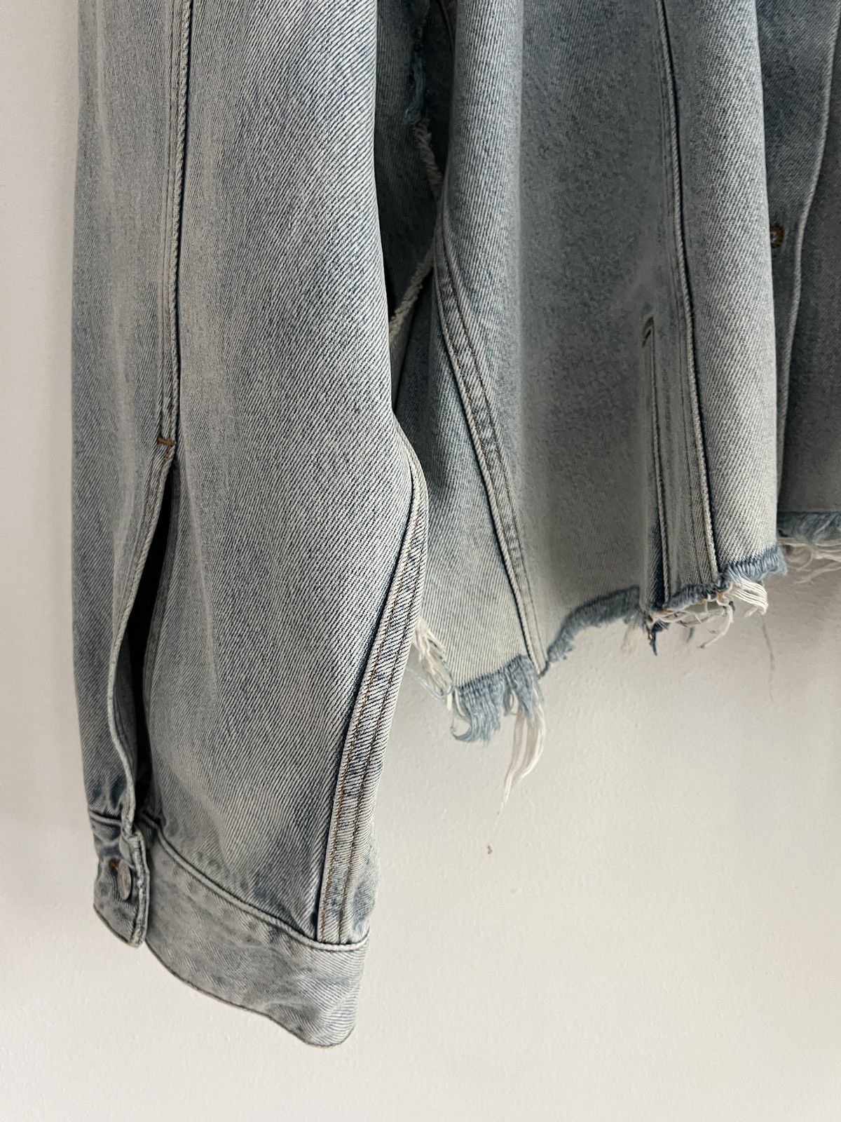 Balenciaga Lost Tape Reconstructed Raw Hem Denim Jacket - 2 Size US L / EU 52-54 / 3 - 7 Thumbnail