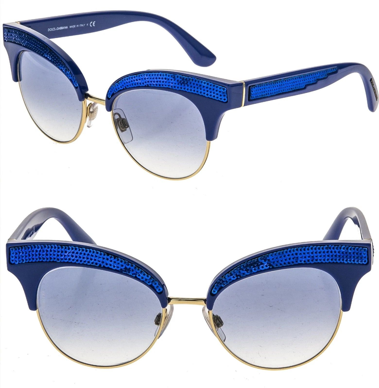 Dolce & Gabbana DOLCE & GABBANA DG6109 6109 Blue Gradient Fashion Sunglasses Size ONE SIZE - 1 Thumbnail
