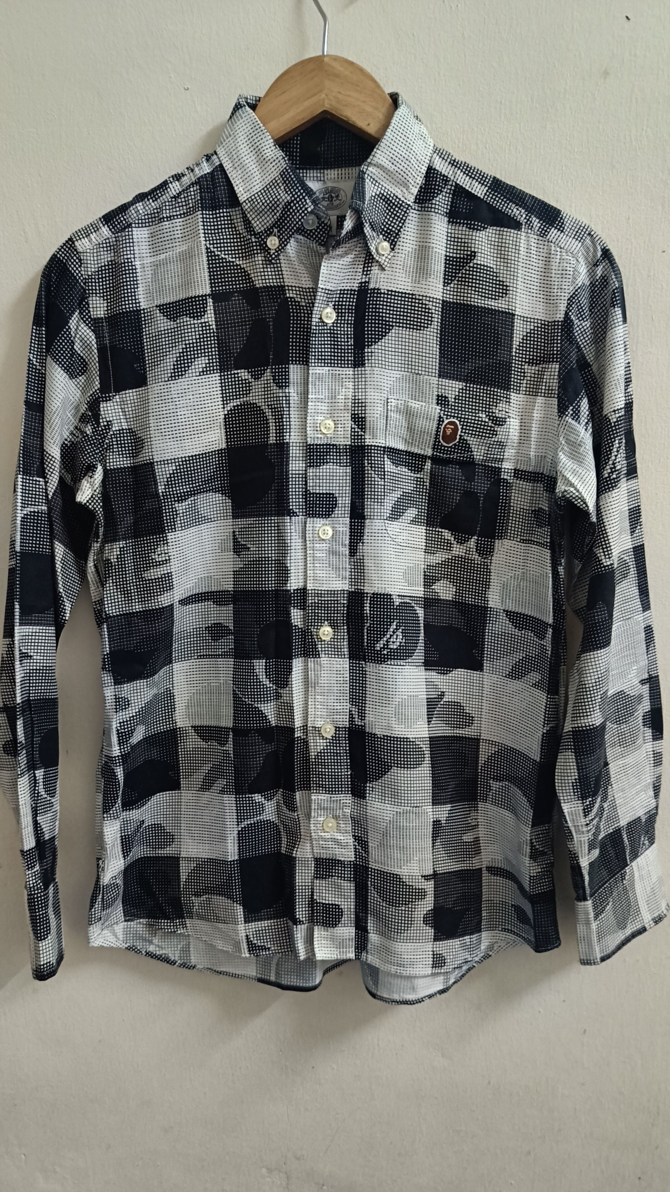 Bape Check Camo BD Shirt