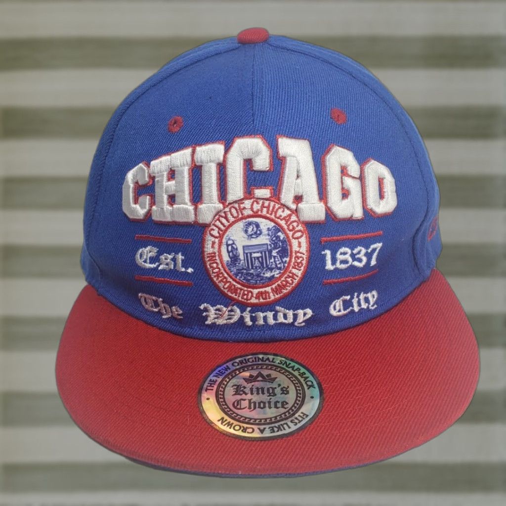 Vintage MALAKI KINGS Chicago Raised Letter USA Snapback Hat Cap Size ONE SIZE - 1 Thumbnail