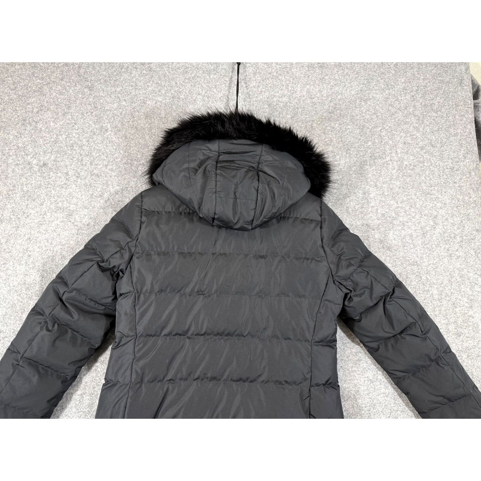 Lands' End Lands' End Down Parka Coat Womens S/6-8 Black Faux Fur Hood Insulated Puffer Long Sleeve Size S / US 4 / IT 40 - 7 Thumbnail