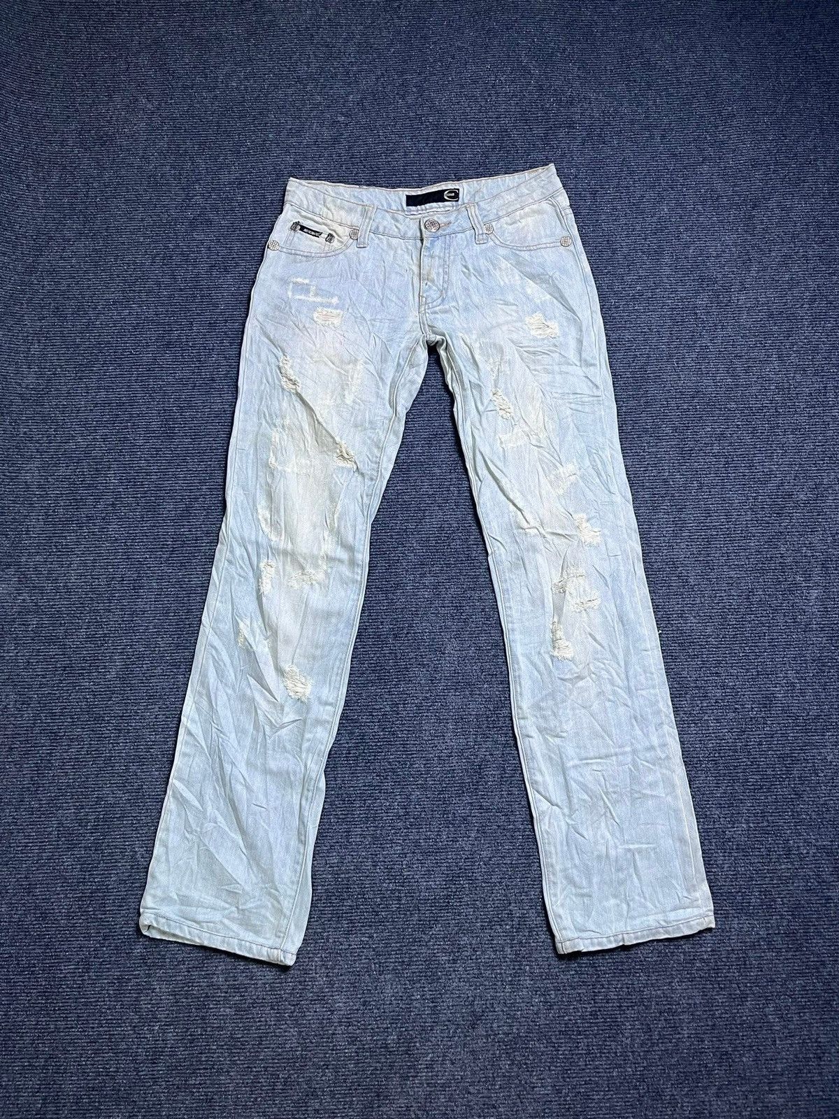 Just Cavalli Just Cavalli Y2K light wash featuring ripped details Size 30" / US 8 / IT 44 - 1 Thumbnail