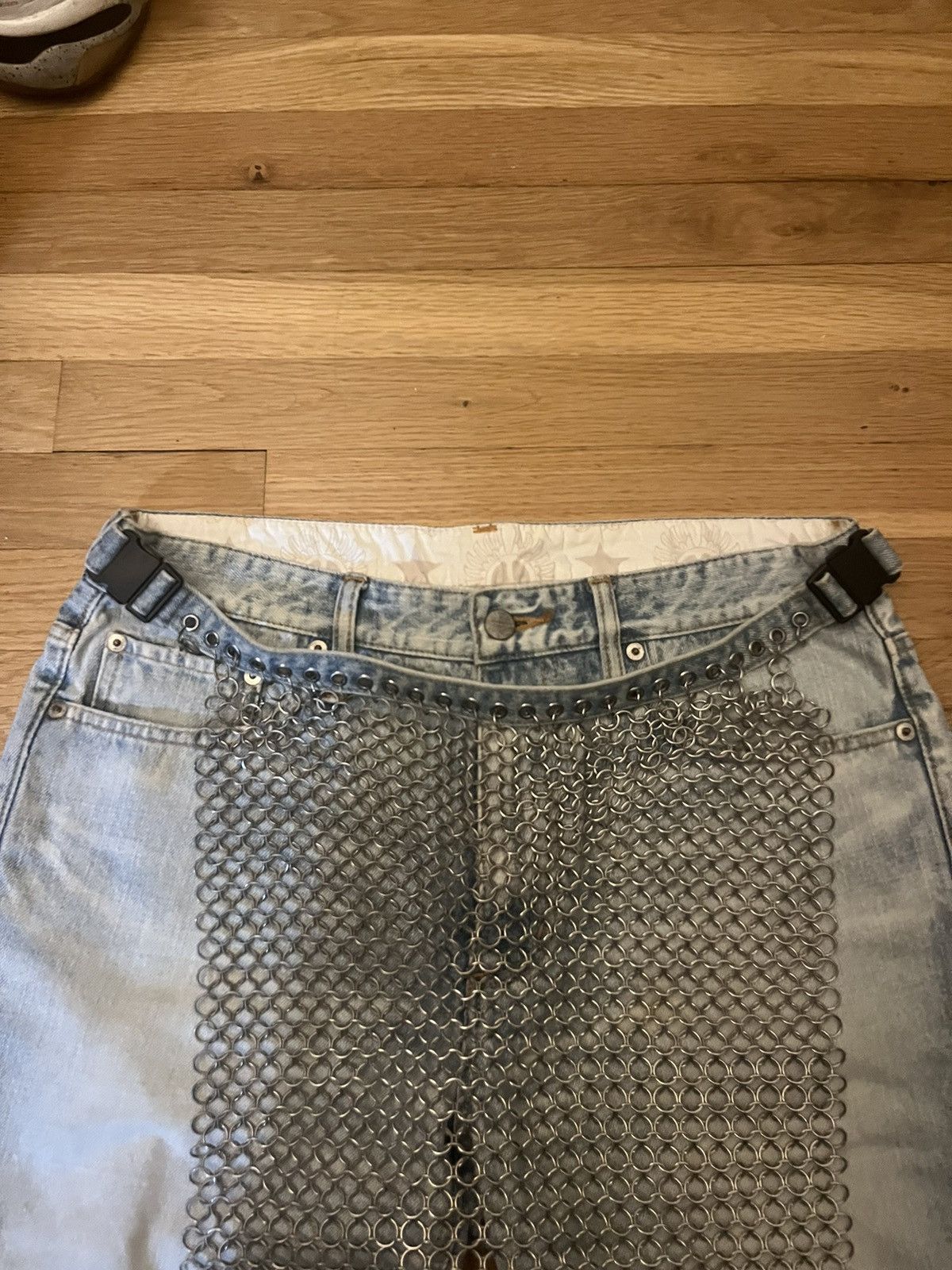 PHENOMENON Phenomenon Chain Mail Apron Shorts Size US 32 / EU 48 - 3 Thumbnail
