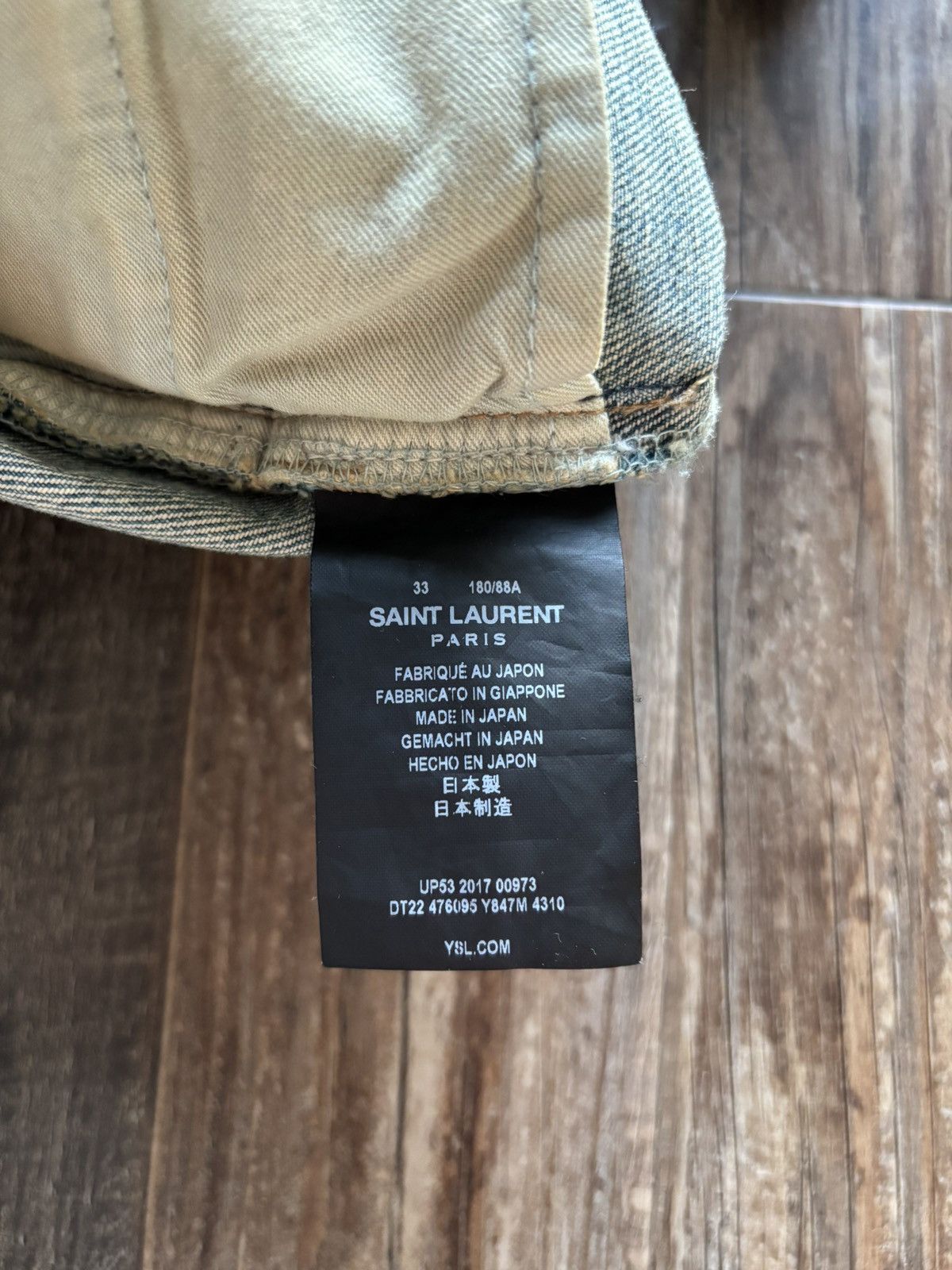 Saint Laurent Paris Saint Laurent Paris D02 Crash Denim Size US 33 - 6 Thumbnail