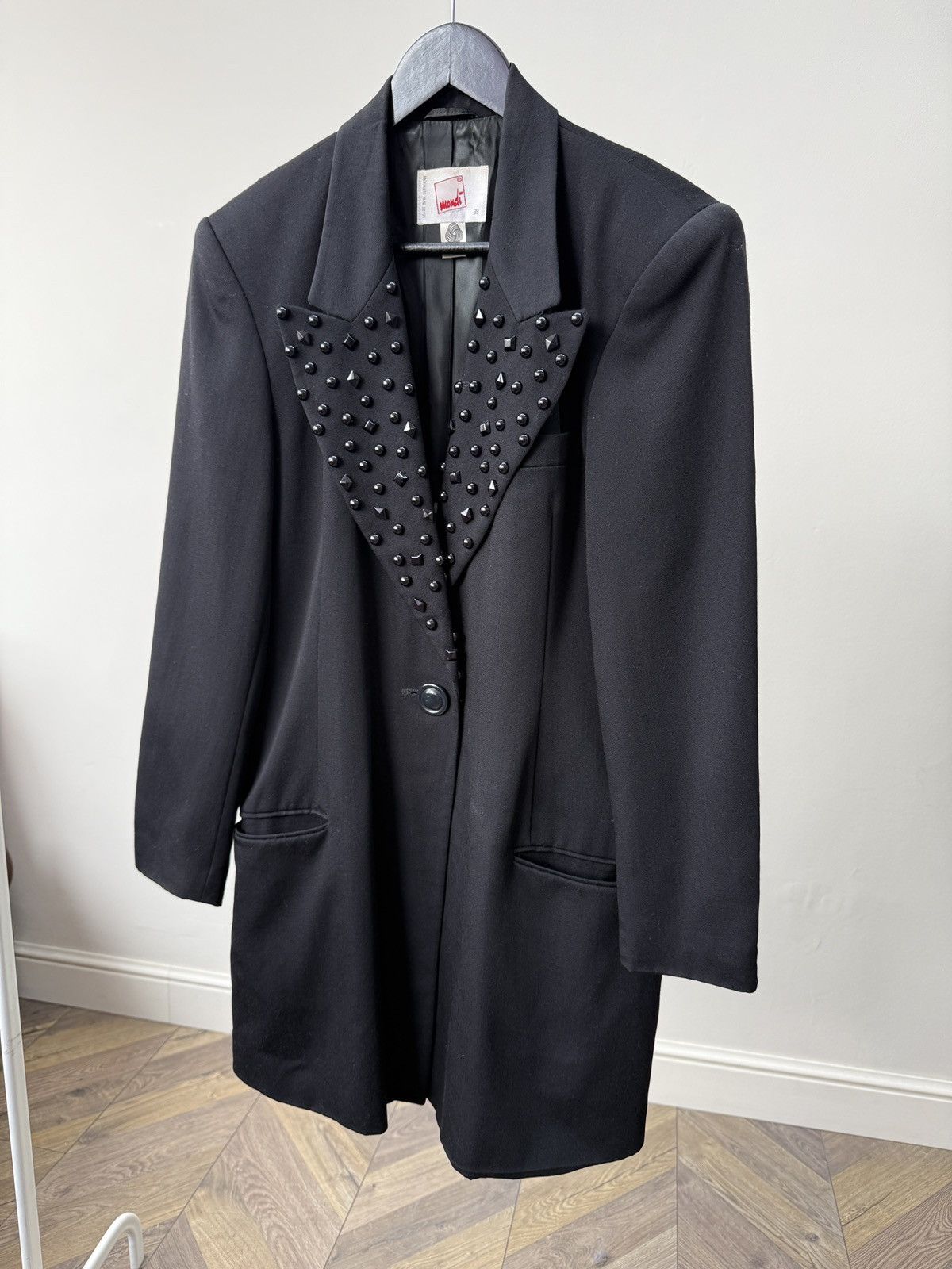 Other Vintage Mondi Wool Blazer Women’s Gothic Embellished Jacket Size XS / US 0-2 / IT 36-38 - 3 Thumbnail
