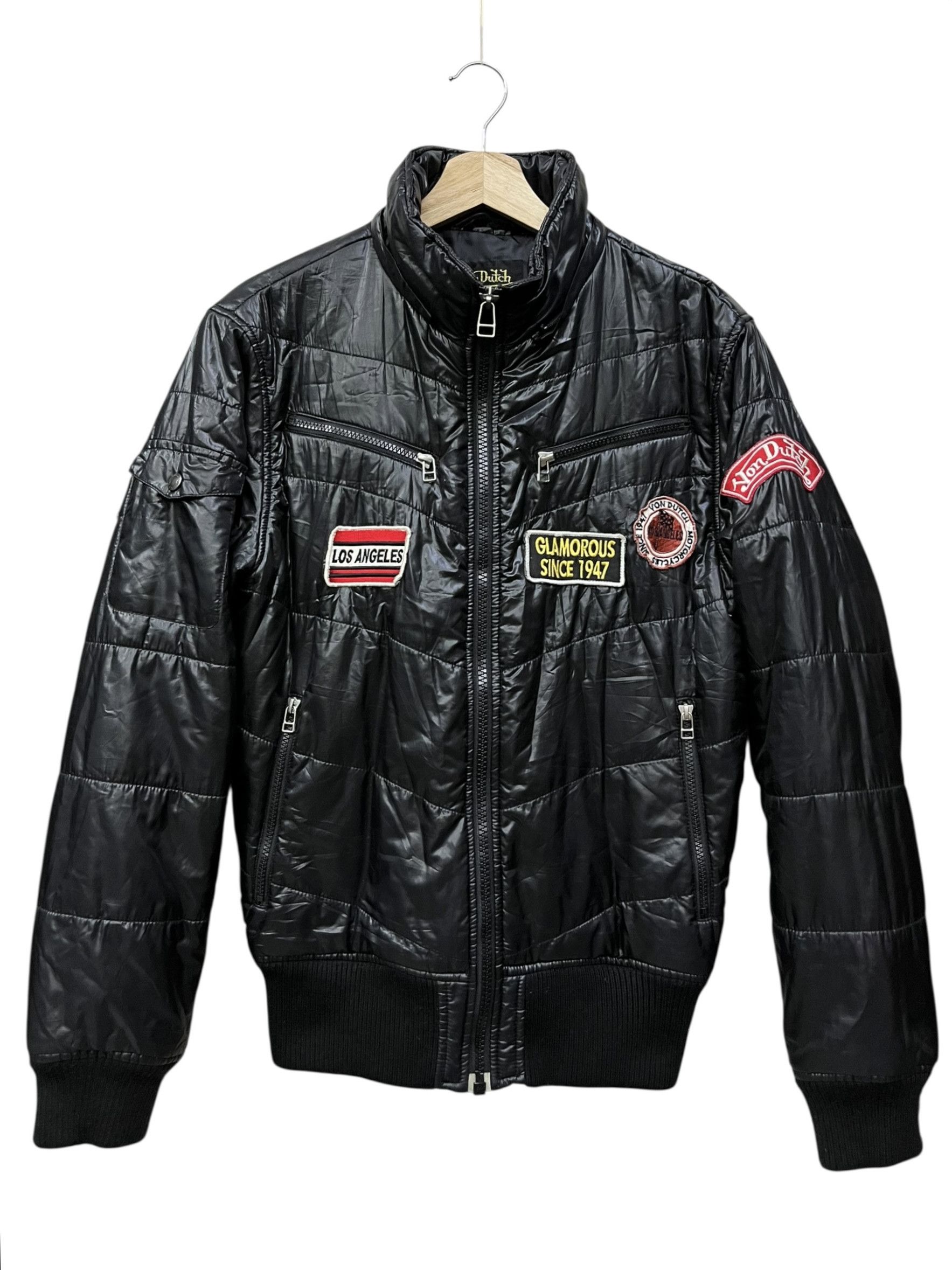 Von Dutch Vintage Von Dutch Quilted Puffer Jacket Black Los Angeles Size US S / EU 44-46 / 1 - 2 Thumbnail