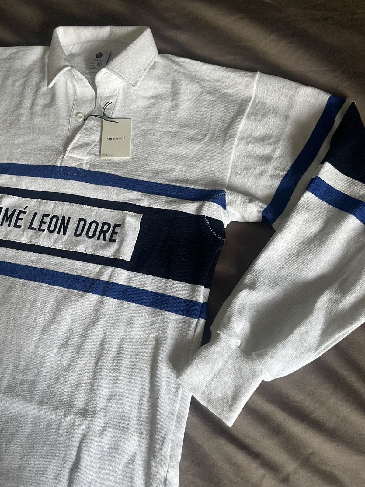 Aime Leon Dore Aime Leon Doré Rugby Shirt Sweatshirt Blue White ALD Size US XL / EU 56 / 4 - 7 Thumbnail