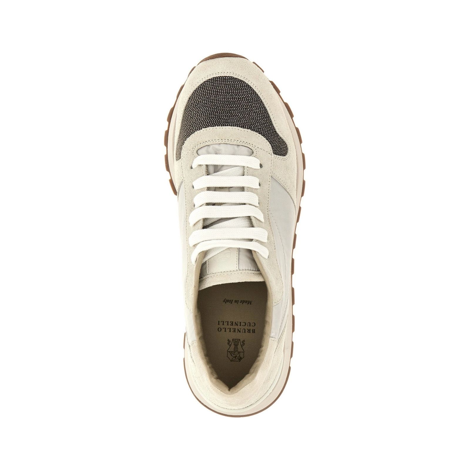 Brunello Cucinelli BRUNELLO CUCINELLI White Suede Sneakers New & Authentic (Wom Size US 10 / IT 40 - 4 Thumbnail