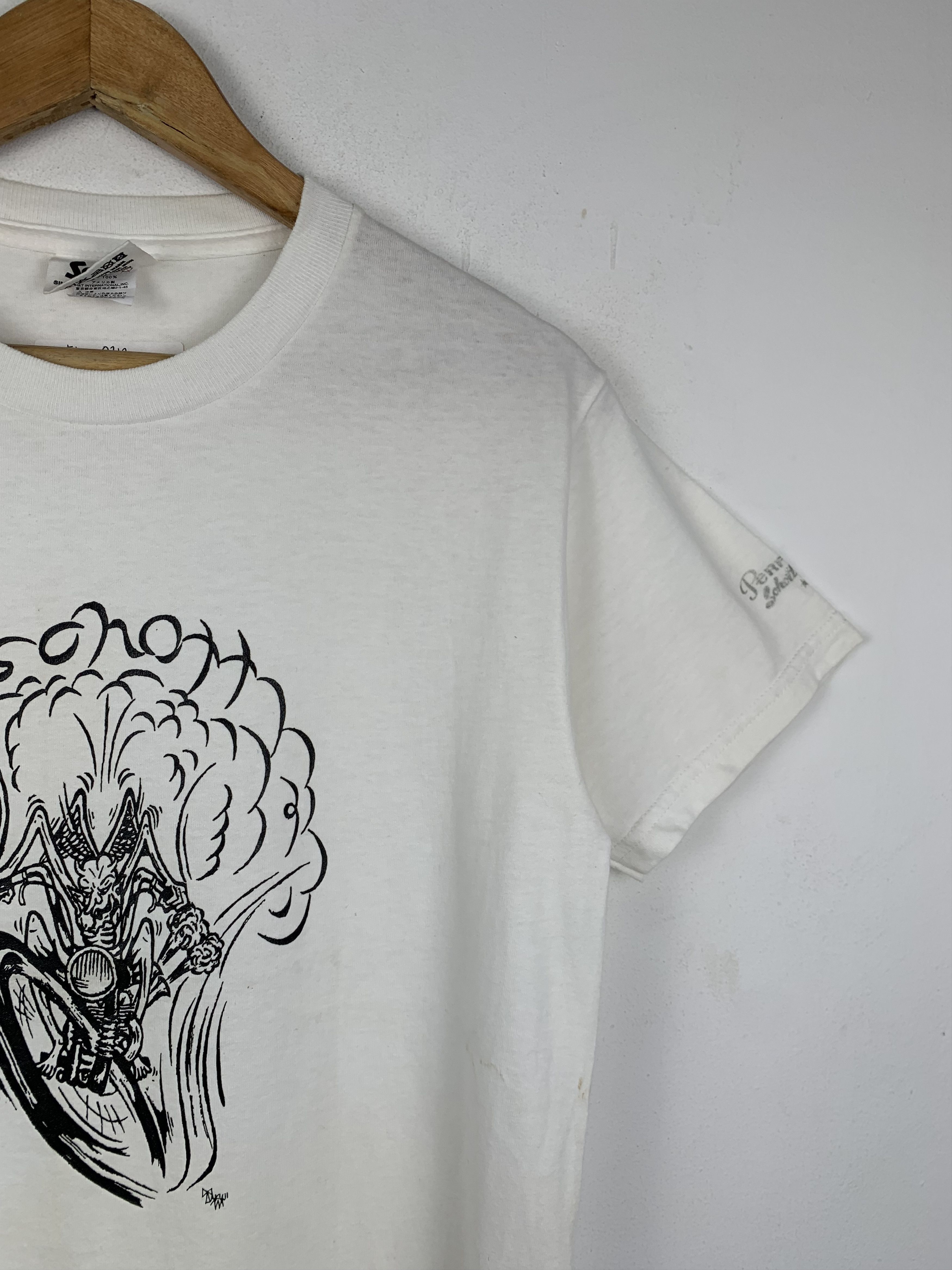 Schott × Vintage 90s Perfecto Schott Riding Racing T Shirt Made In USA TA0313 Size US M / EU 48-50 / 2 - 13 Thumbnail