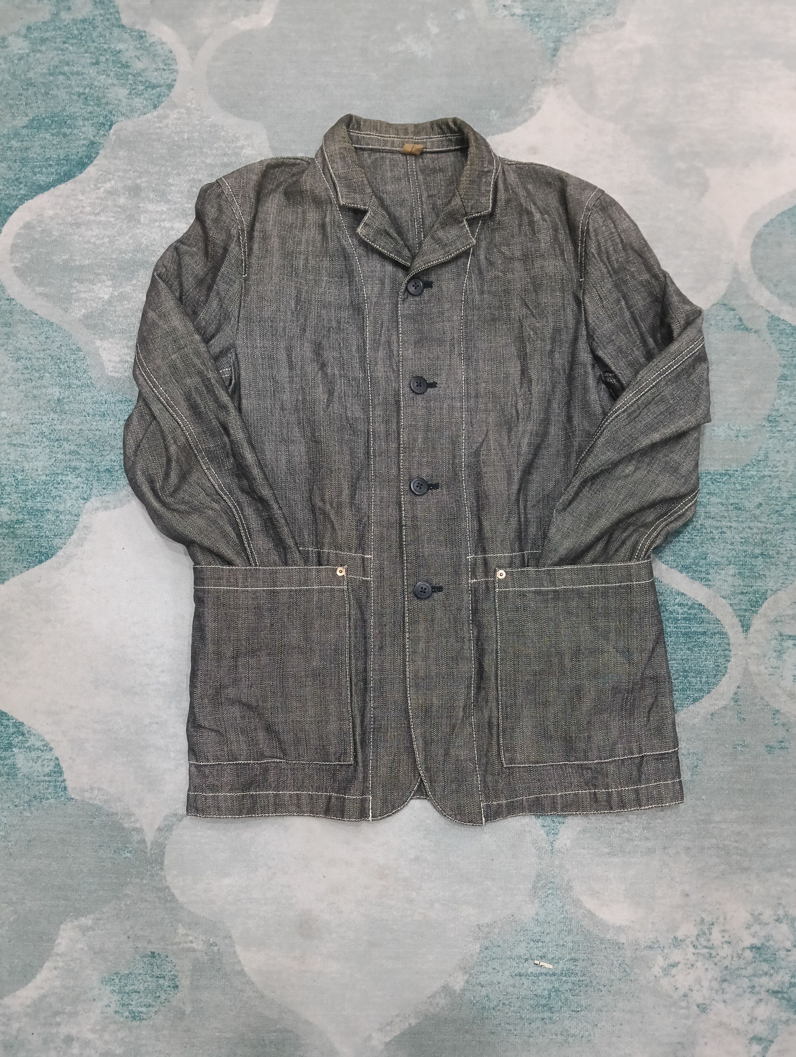 14th Addiction × Beauty Beast × Japanese Brand Hiromichi Nakano Like Indigo Shawl Collar Size US L / EU 52-54 / 3 - 2 Thumbnail