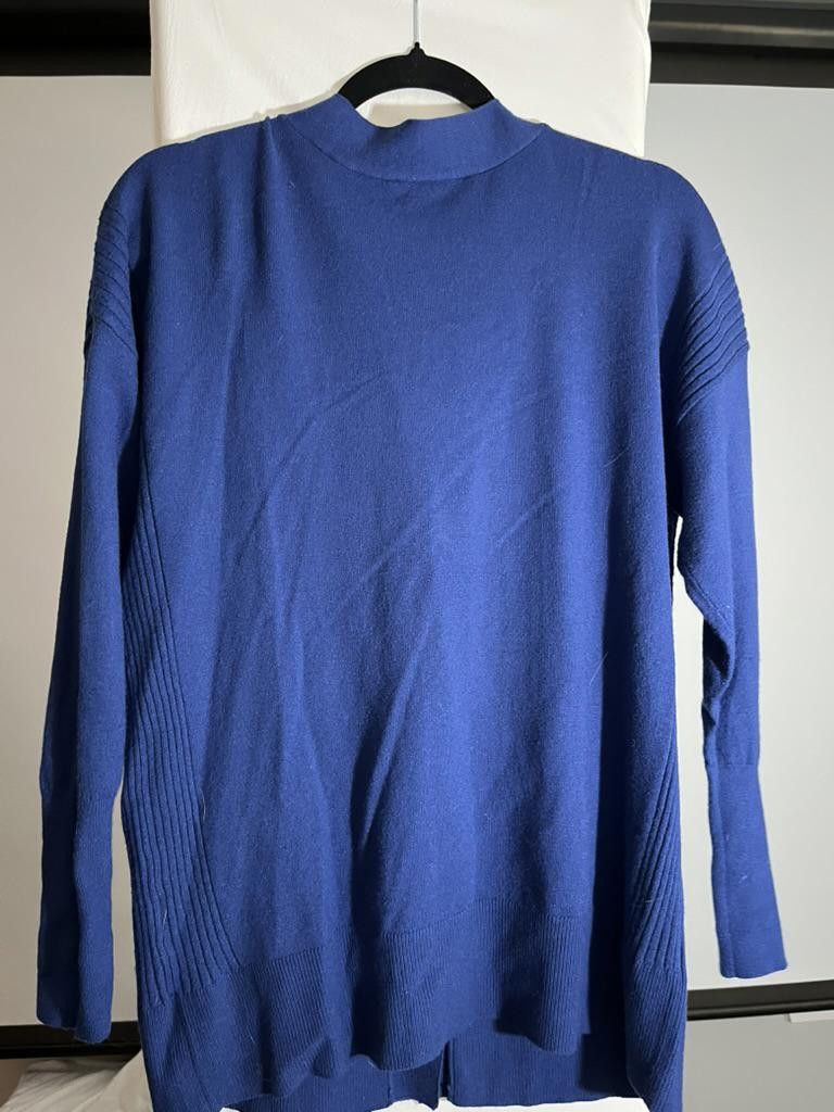 Caruso Cyrus Women's Blue Knit Cardigan - Size S Size S / US 4 / IT 40 - 3 Thumbnail