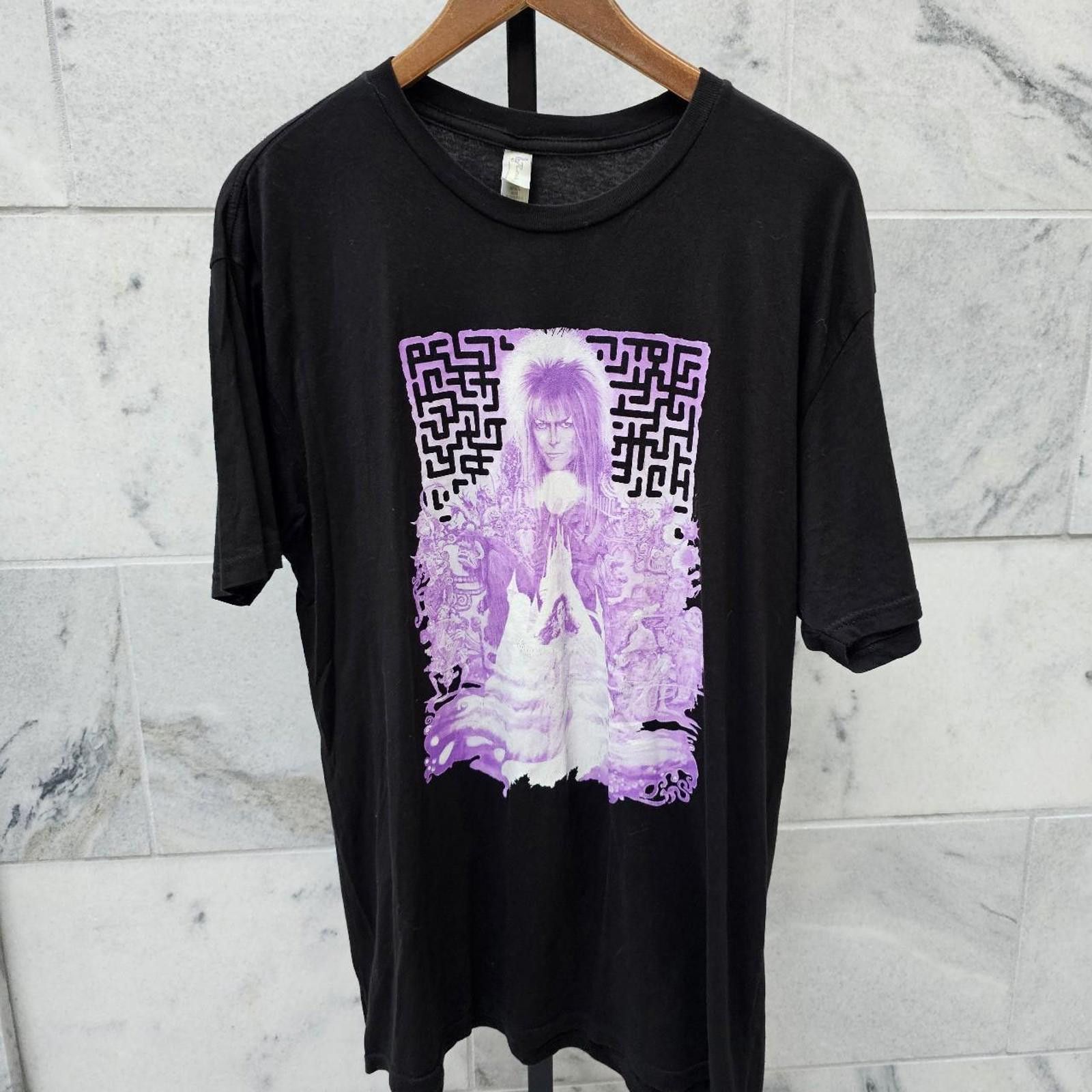 Other Men's Black and Purple David Bowie Labrinth T-shirt Size US XL / EU 56 / 4 - 1 Thumbnail