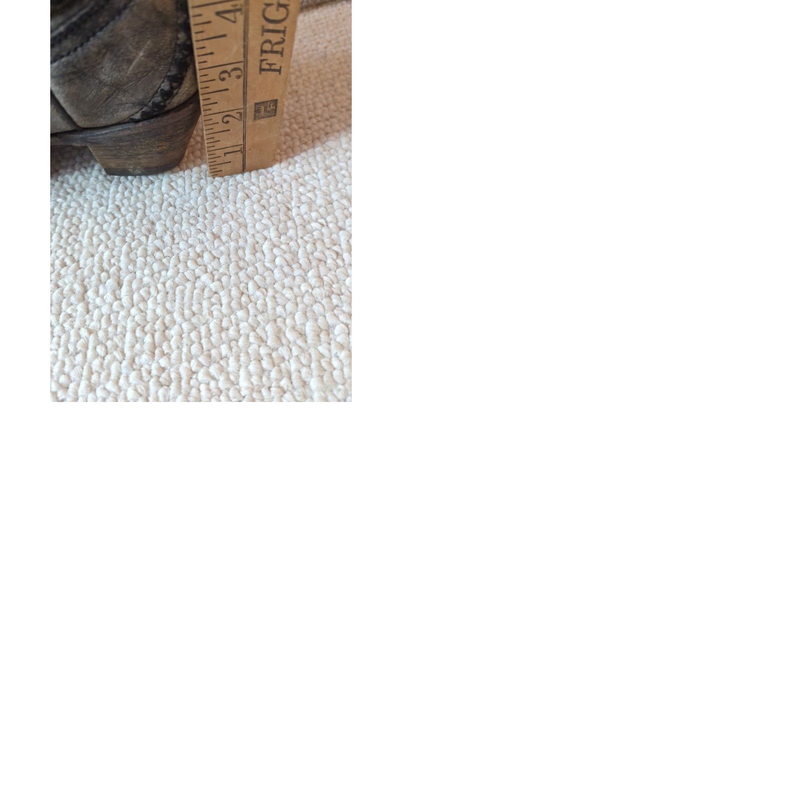 Vintage Corral Boots Cowgirl Western Leather Snip Toe Black Gray Inlay 7M Mid Calf Size US 7 / IT 37 - 11 Thumbnail