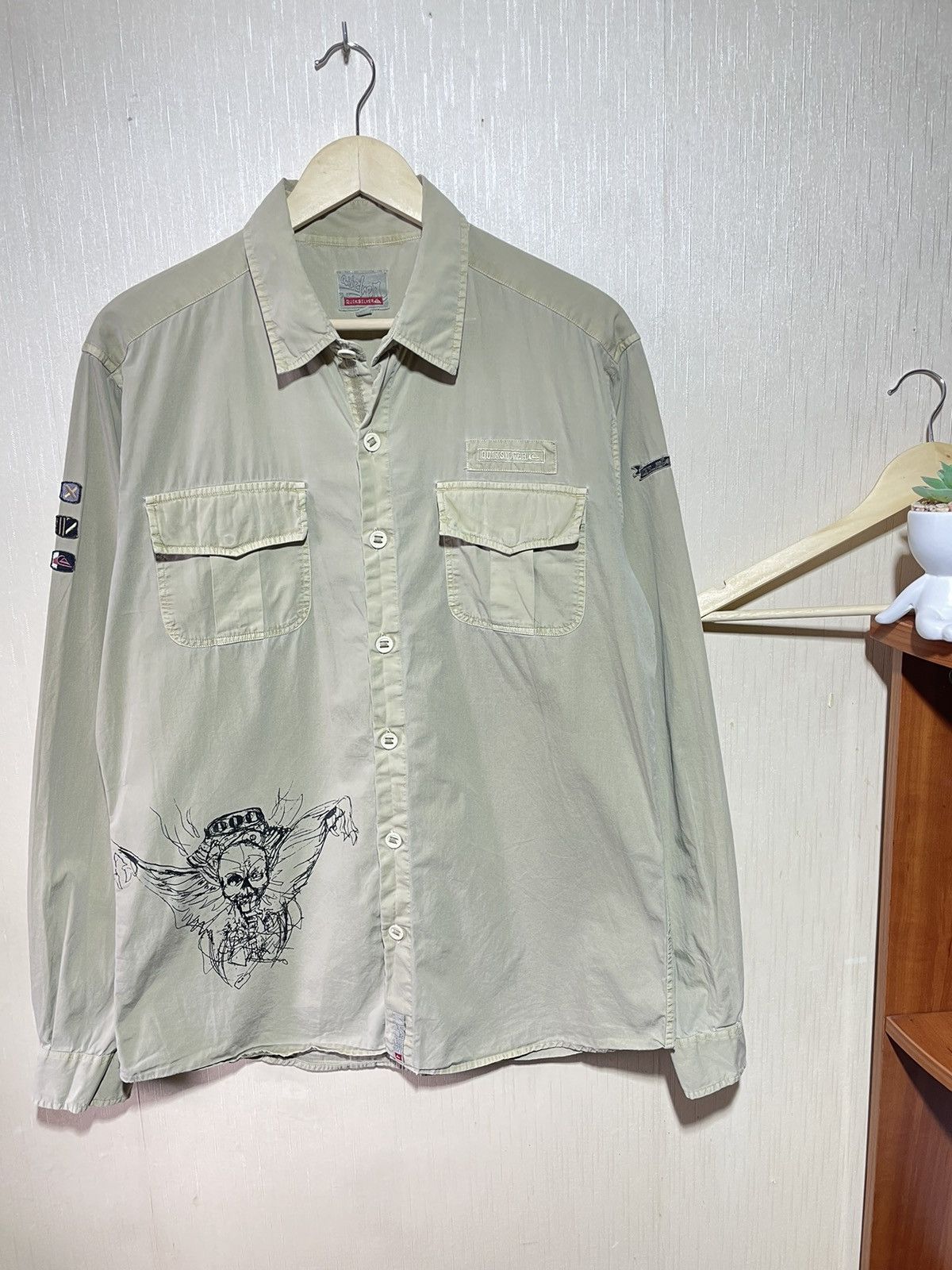 Quiksilver × Vintage Quiksilver military surf style shirt 90s Size US L / EU 52-54 / 3 - 1 Thumbnail