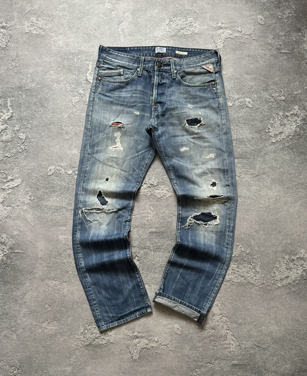 Replay Replay 32/32 waitom distressed denim pant trouser Jean chino Size US 32 / EU 48 - 2 Thumbnail