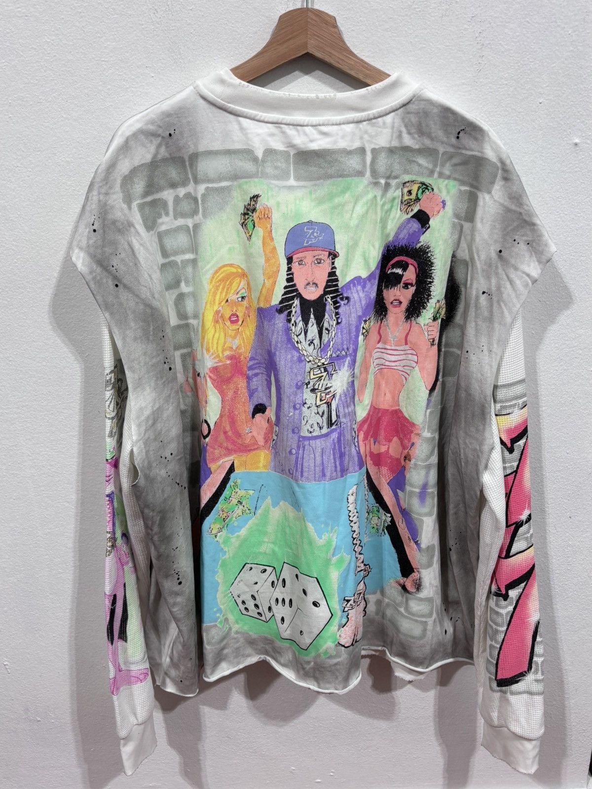 TRIPLE SEVENS Triple Sevens Player L/S White Tee Size US XXL / EU 58 / 5 - 7 Thumbnail