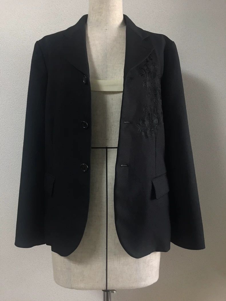 Comme des Garcons Comme Des Garcons Rose early flower embroidered blazer Size M / US 6-8 / IT 42-44 - 6 Thumbnail