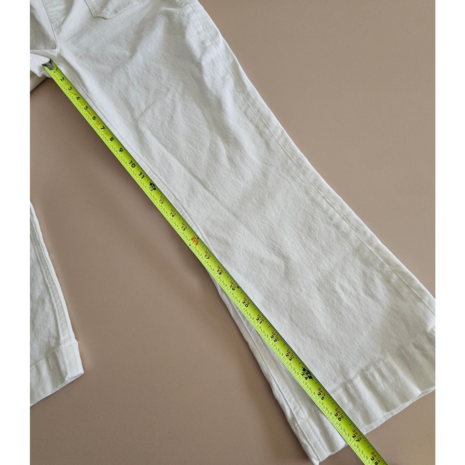 Paige PAIGE Claudine Denim Overalls Blank Canvas Ankle Flare 29 Size 29" - 7 Thumbnail